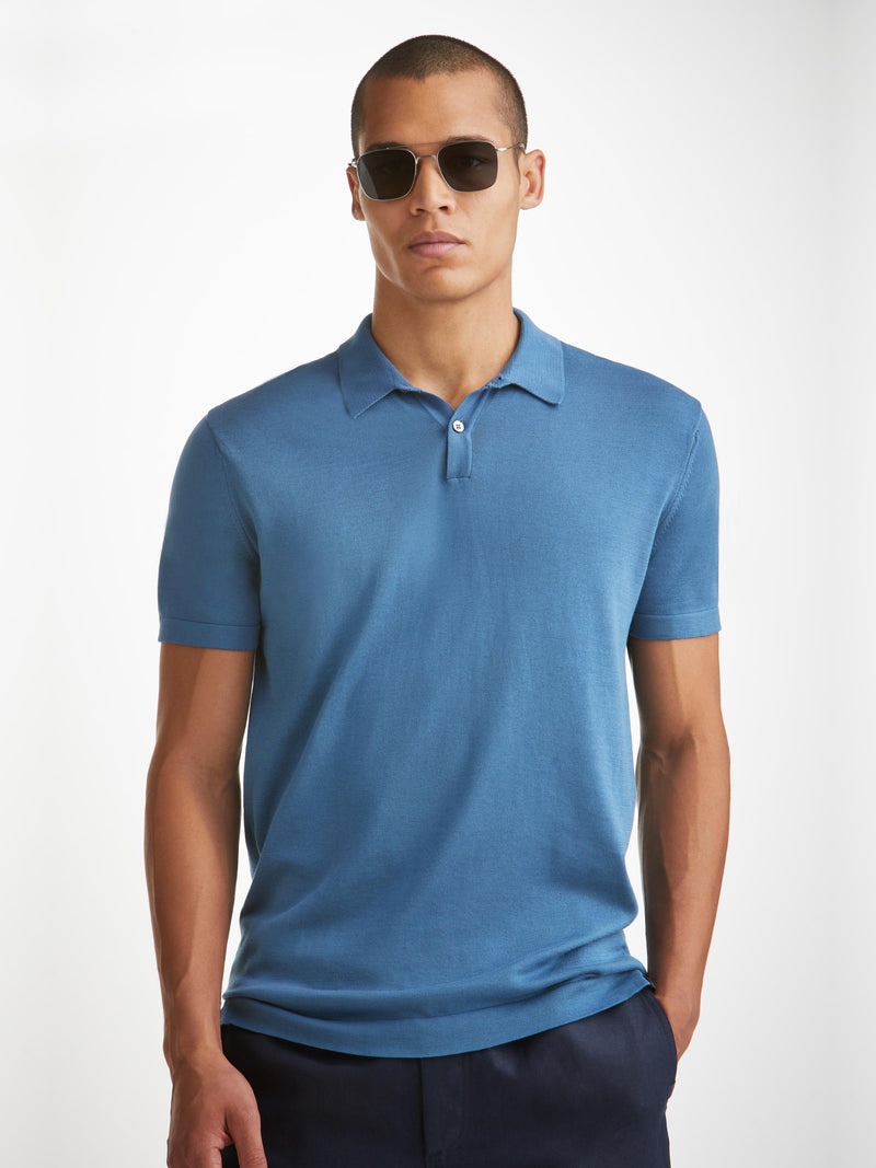 Men's Polo Shirt Jacob Sea Island Cotton Blue - 2