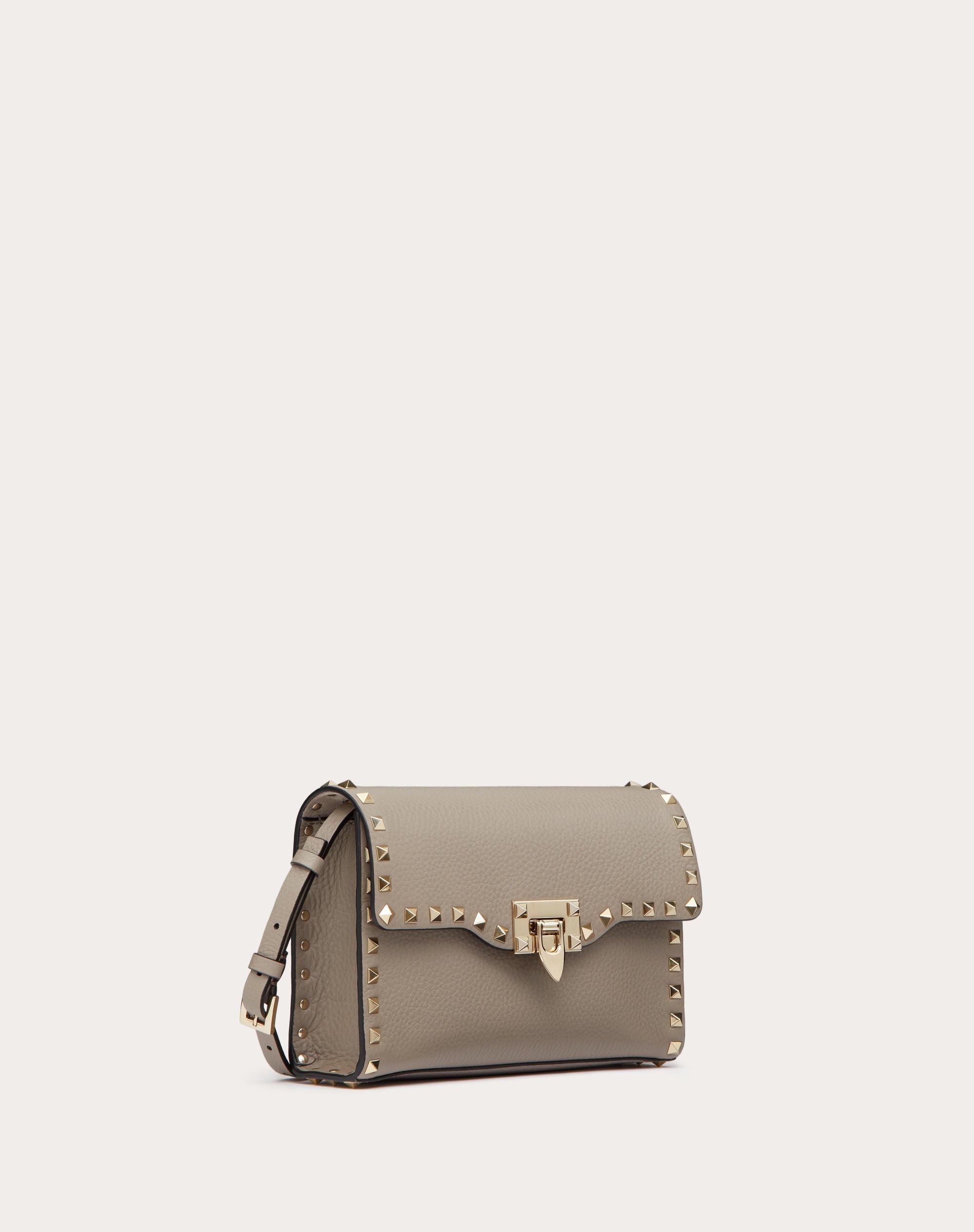 SMALL ROCKSTUD GRAINY CALFSKIN CROSSBODY BAG - 3