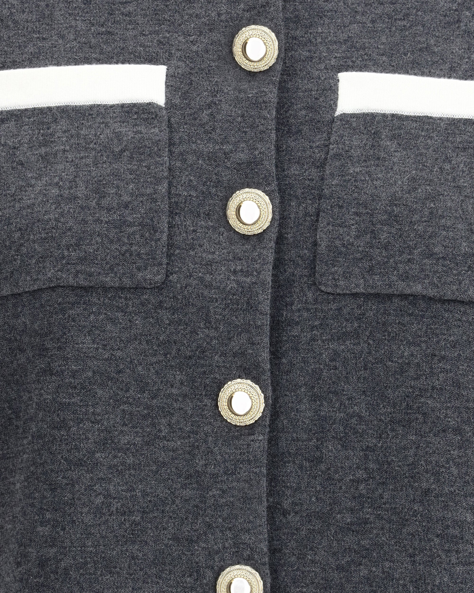 Contrast collar Cardigan - 3
