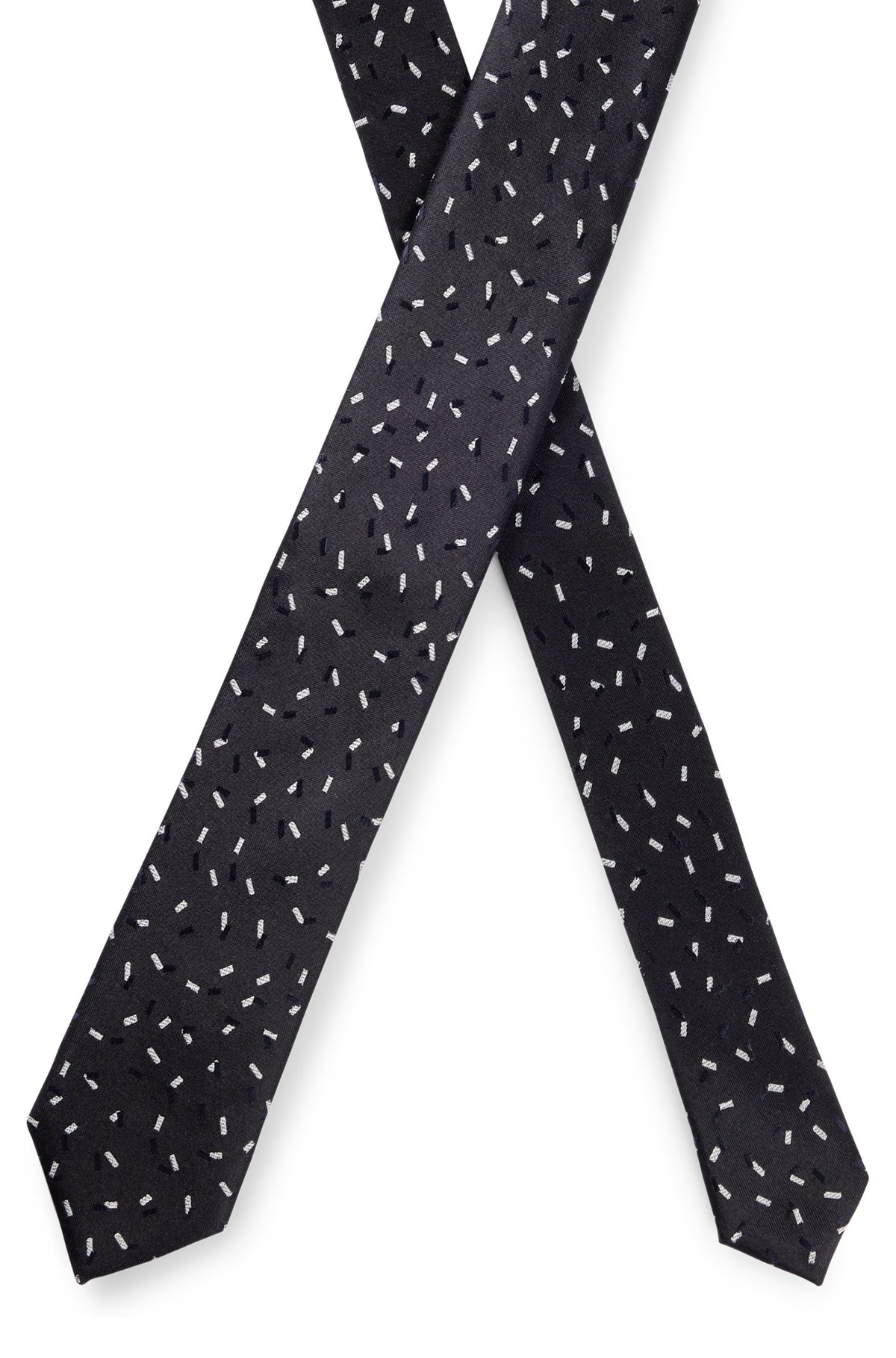 SILK TIE WITH JACQUARD-WOVEN PATTERN - 4