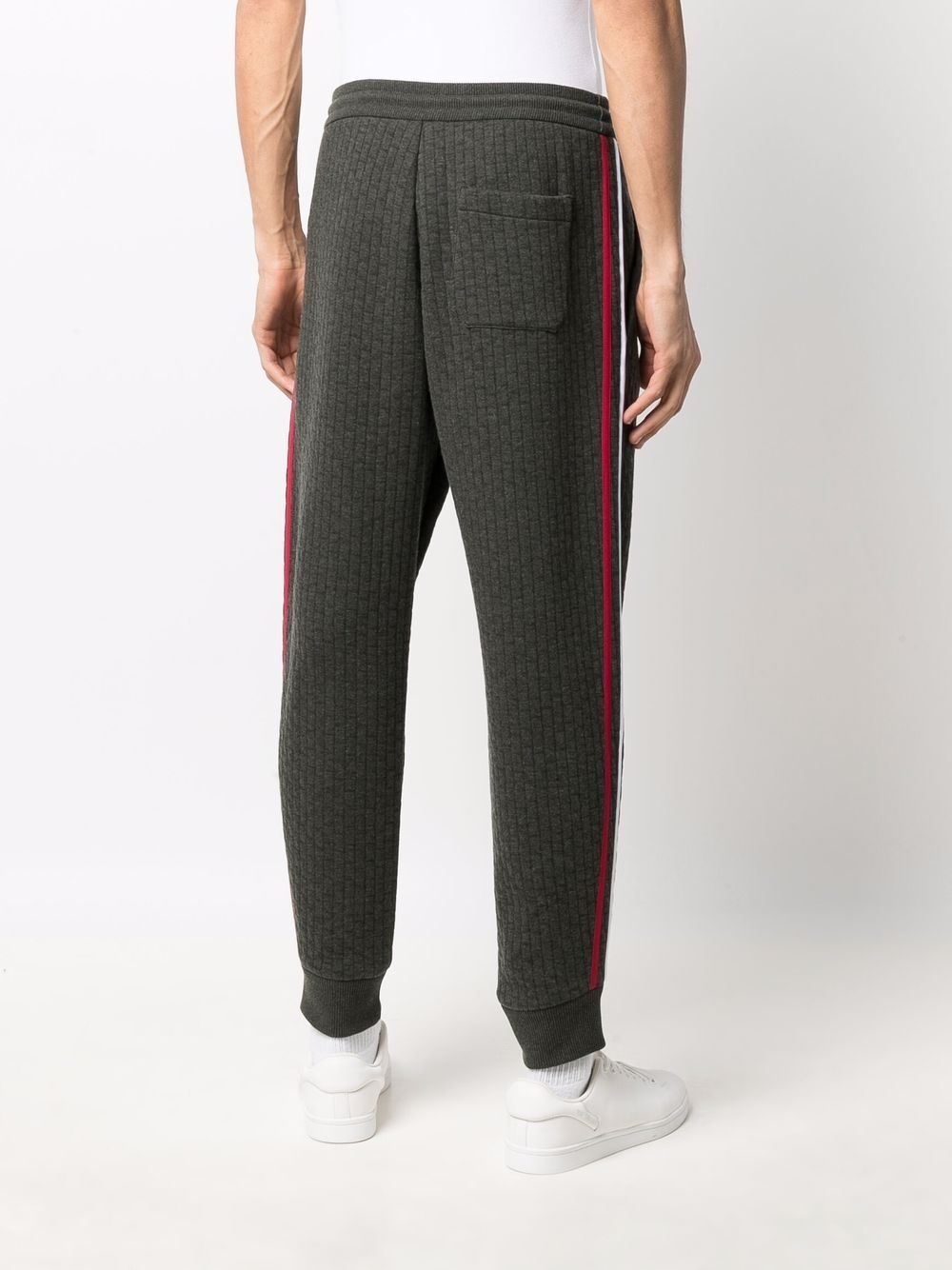 ribbed side-stripe trousers - 4