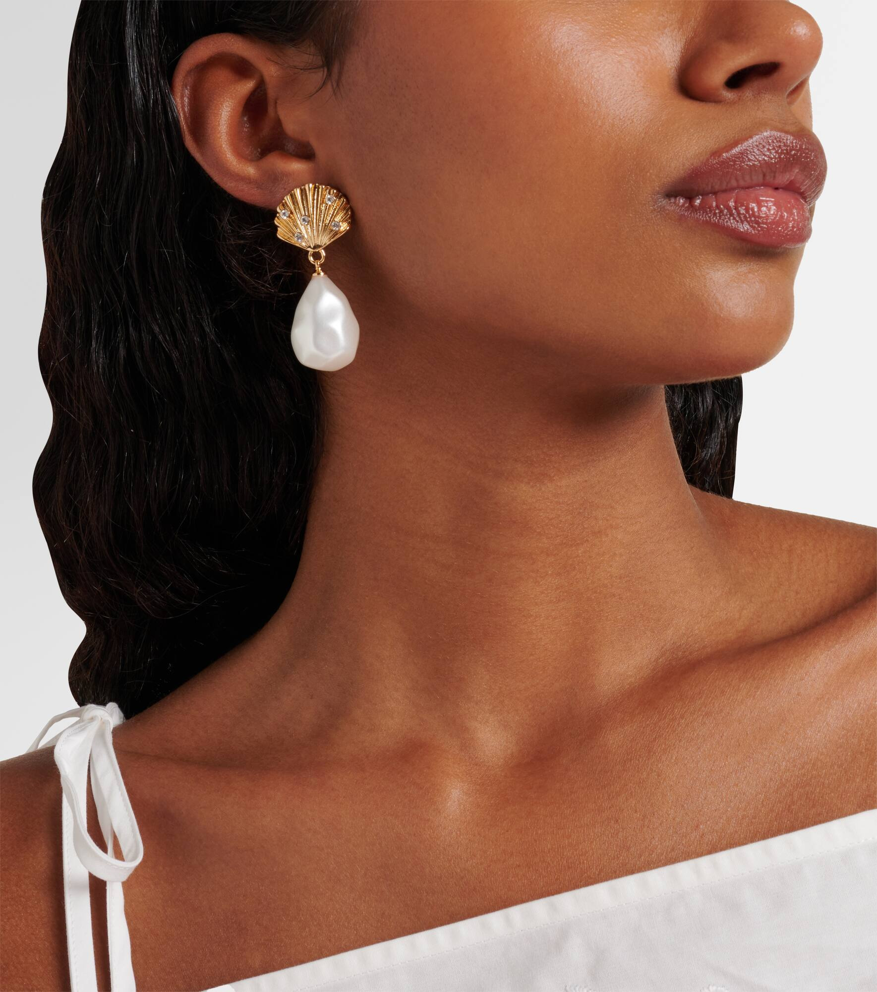 Embellished drop earrings - 3
