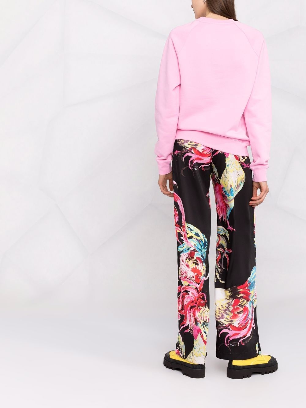logo-print crew neck sweatshirt - 4