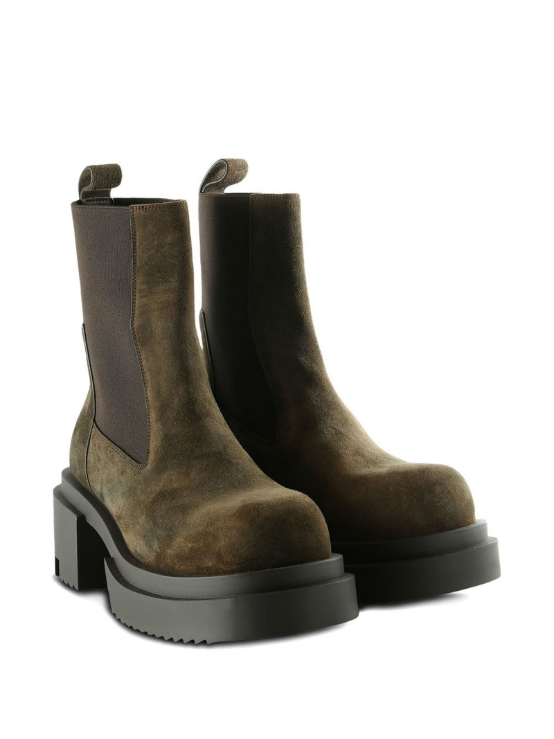 Rick Owens Suede leather boots outlook