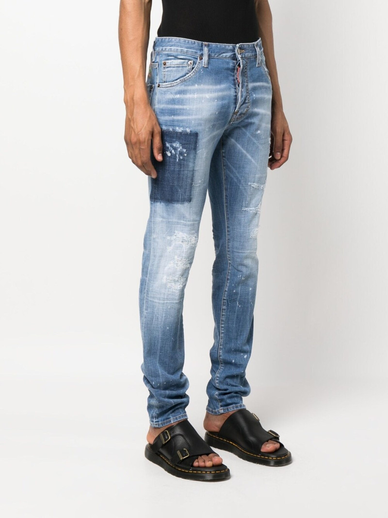 logo-print light-wash jeans 3