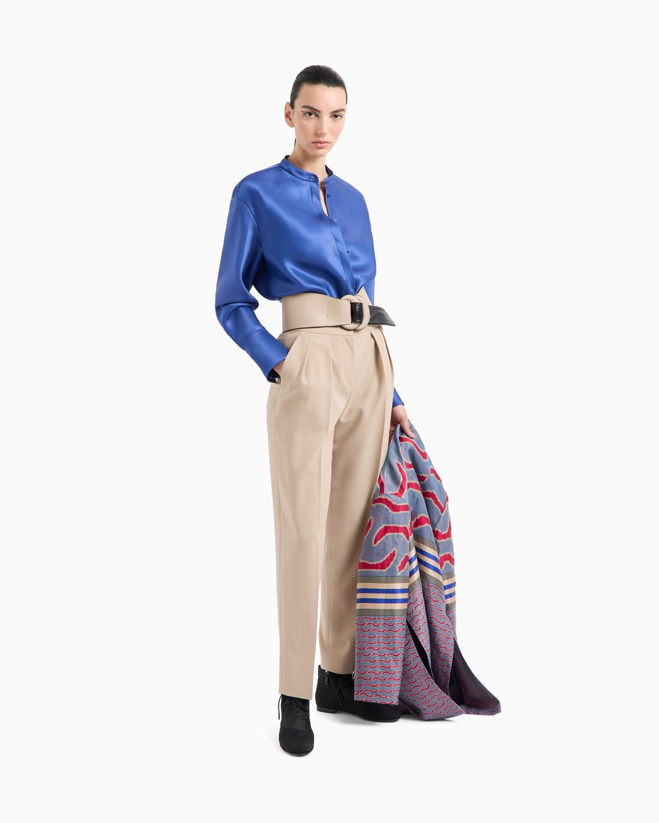 TWO-PLEAT BARATHEA-WOOL TROUSERS - 2
