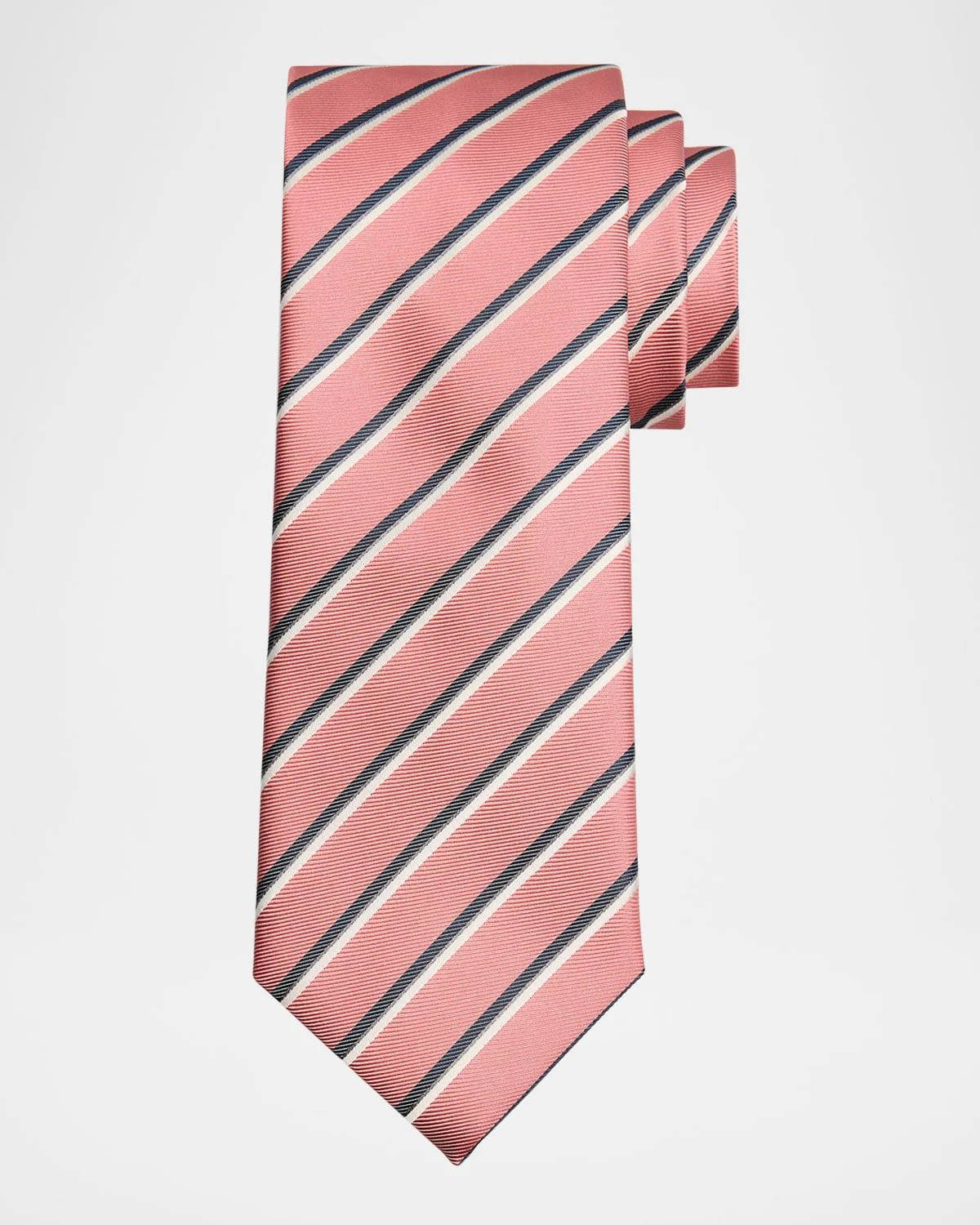 Men's Diagonal Striped Tie - 1