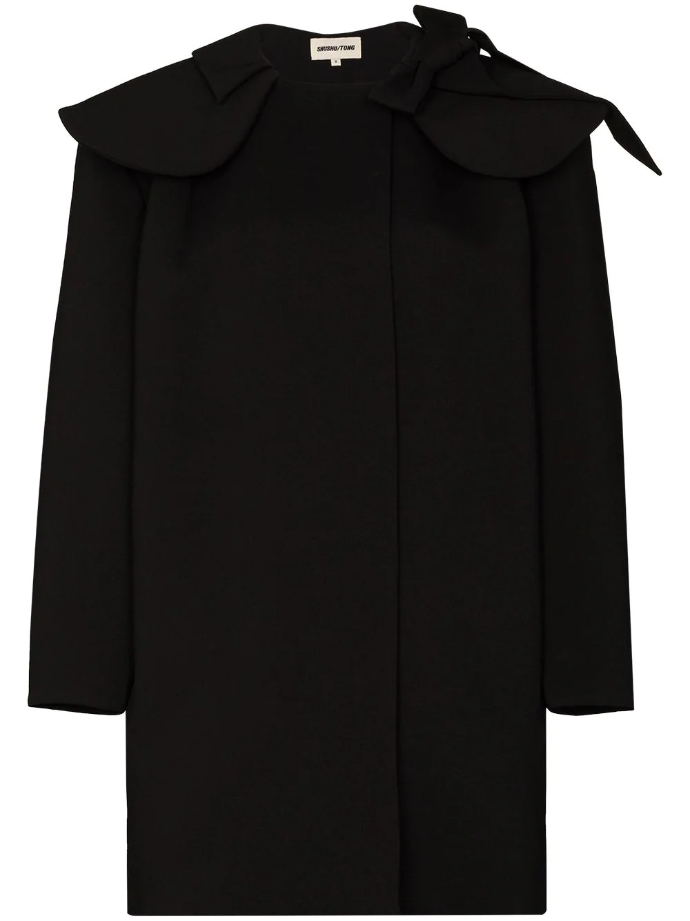 maxi-collar oversized coat - 1