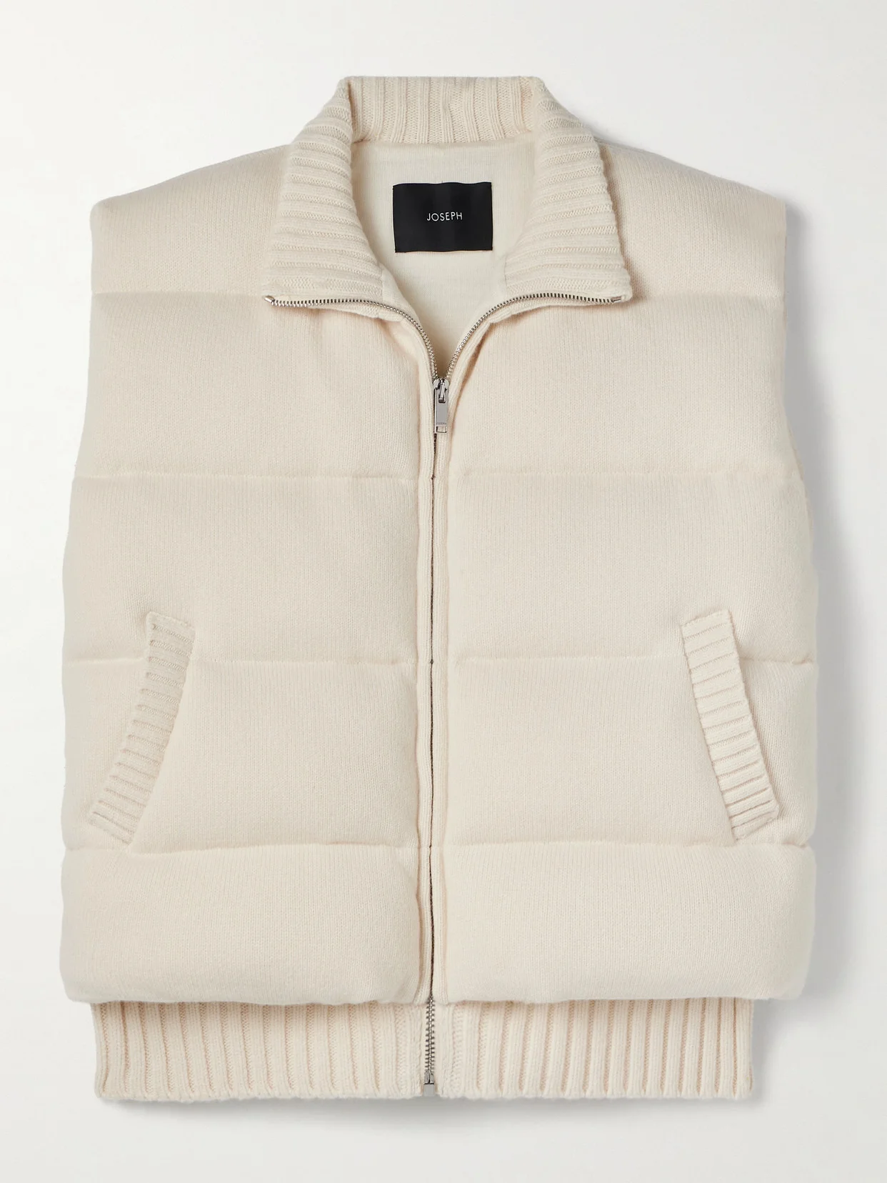 Quilted Merino Wool Down Vest - 1