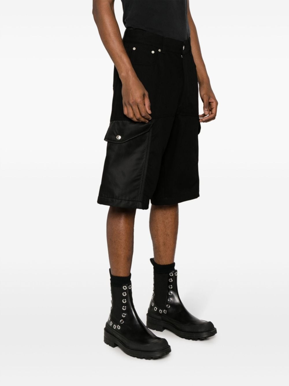 Hybrid denim cargo shorts - 3