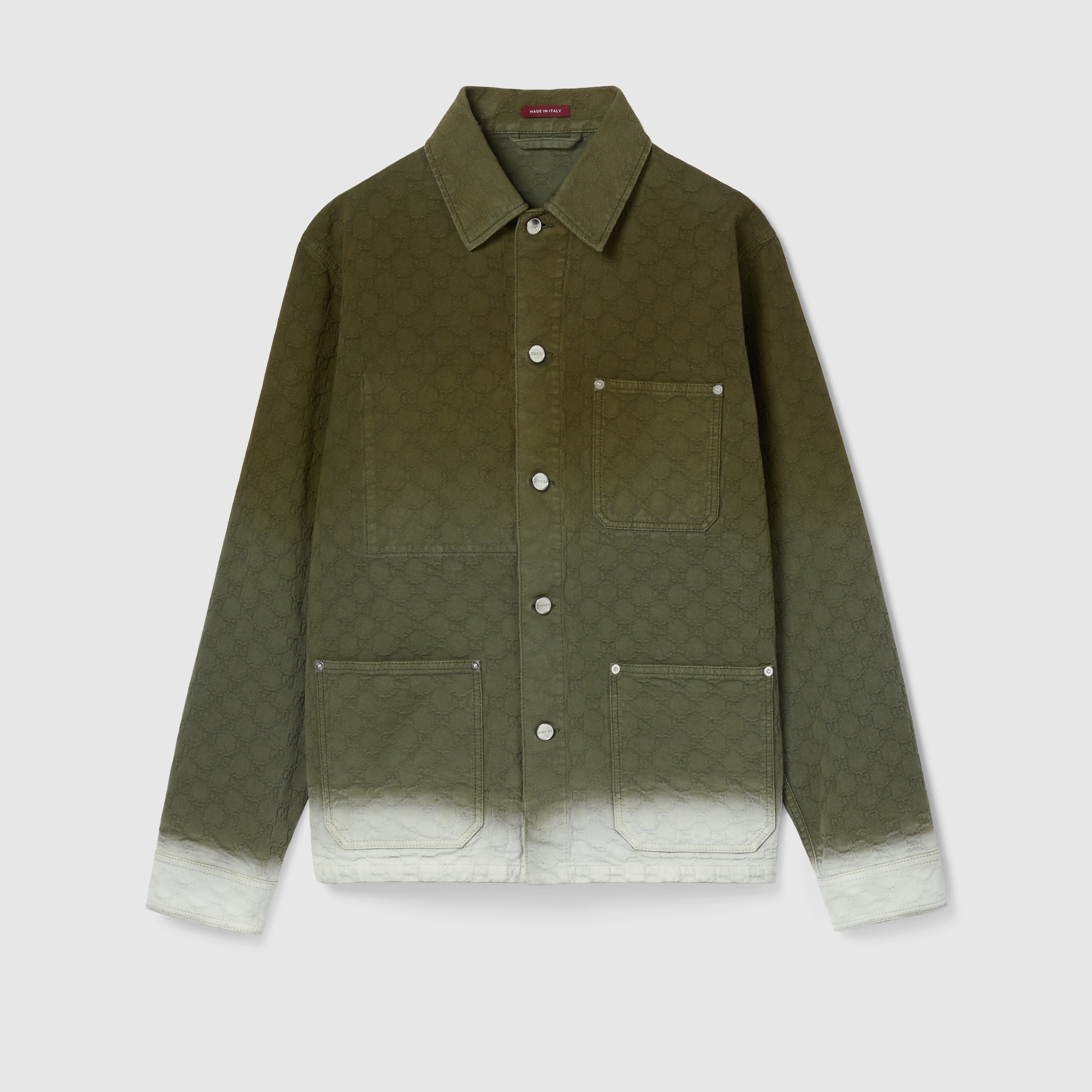 Bleached GG cotton denim jacquard shirt - 1