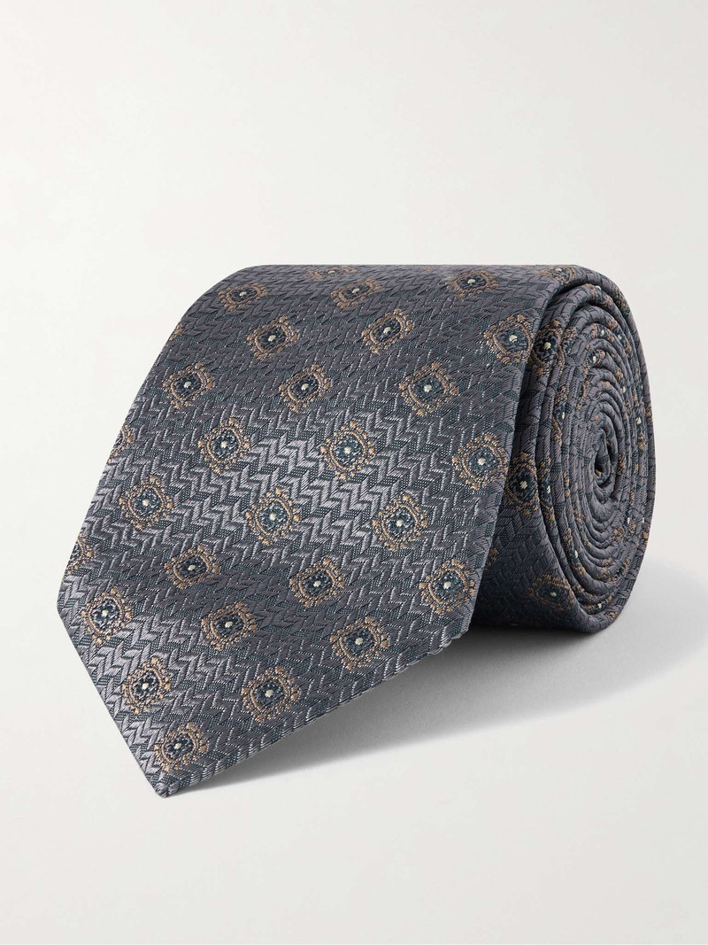 8cm Silk-Jacquard Tie - 1