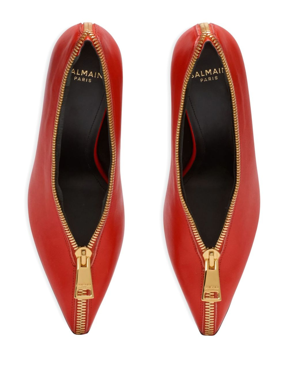 95mm zip-detail wedge heeled pumps - 4