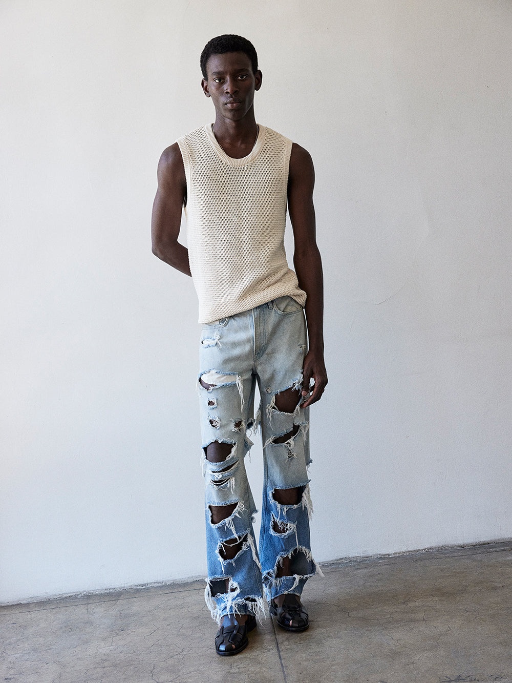 Sweater Tank in Ecru - 2