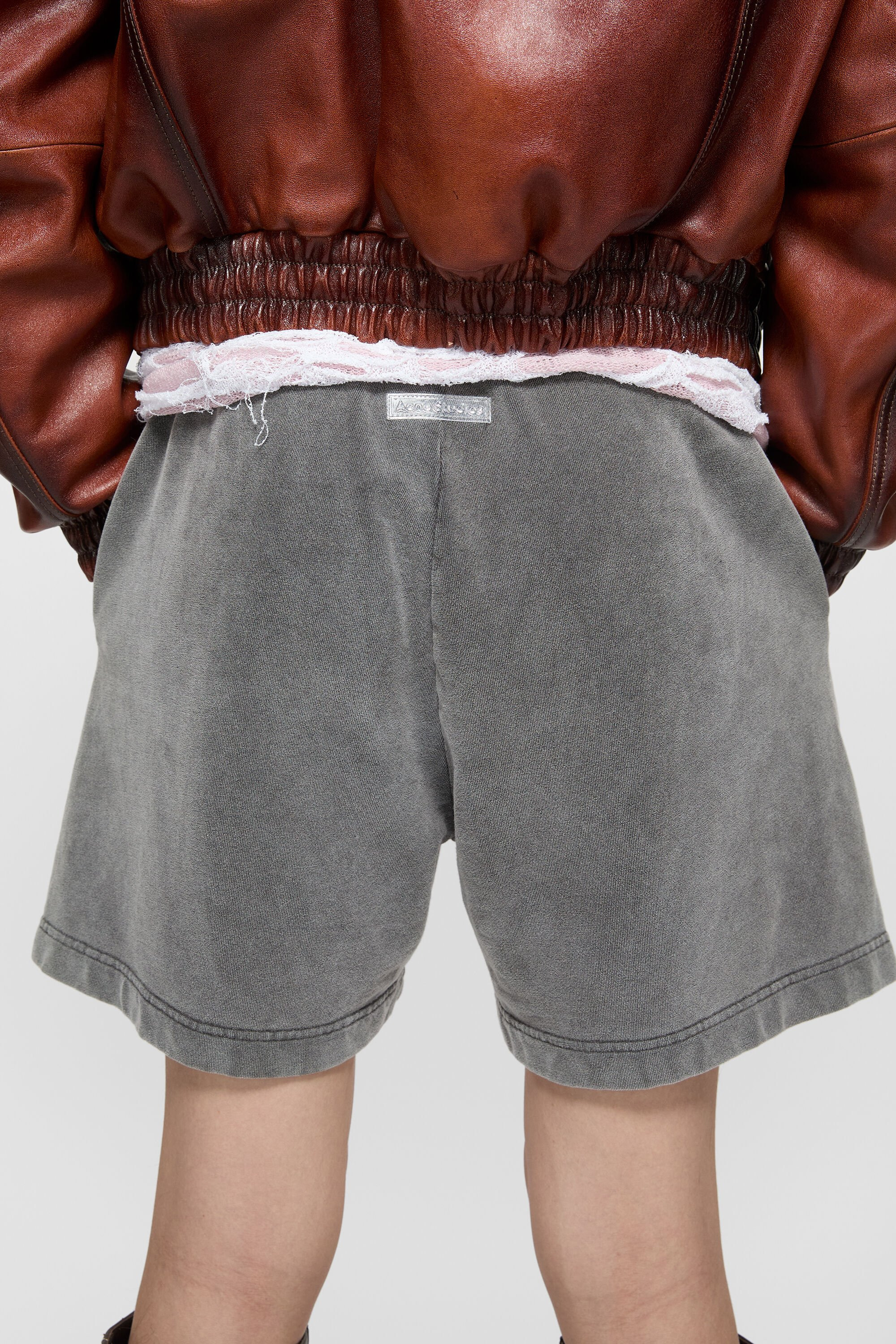 Cotton shorts - Faded black - 5