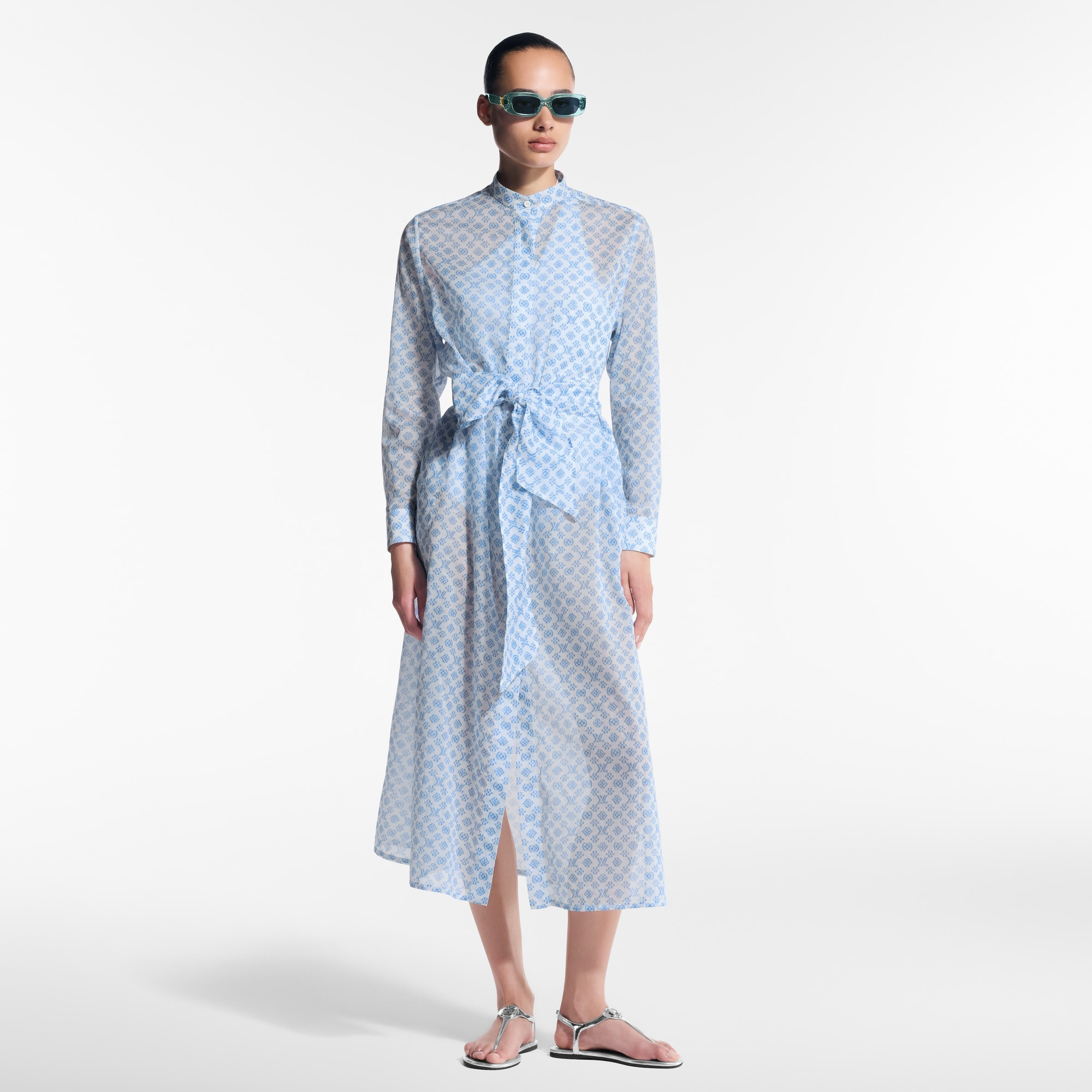 3D Monogram Shirt Dress - 4
