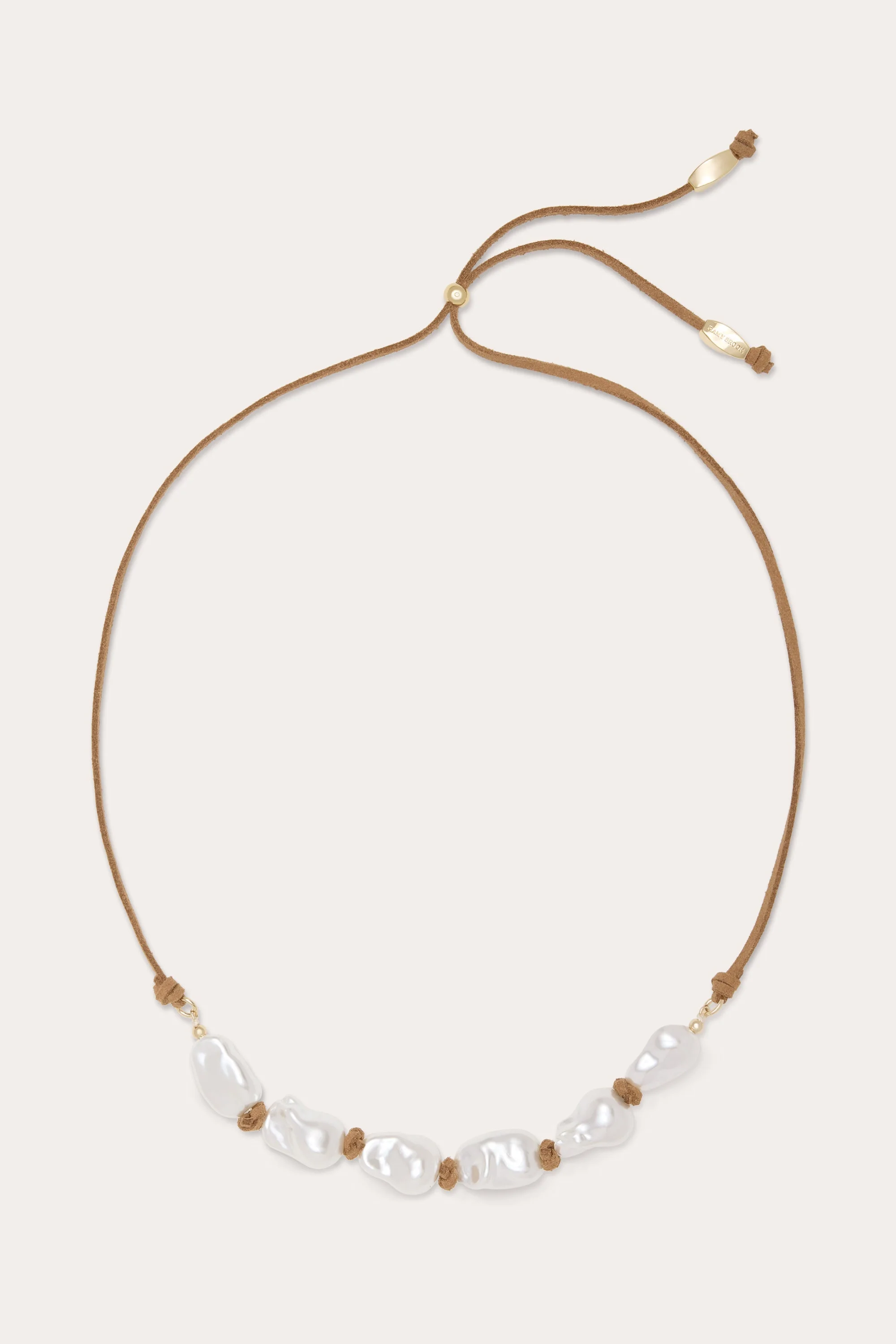 Luna Suede Pearl Necklace - 1
