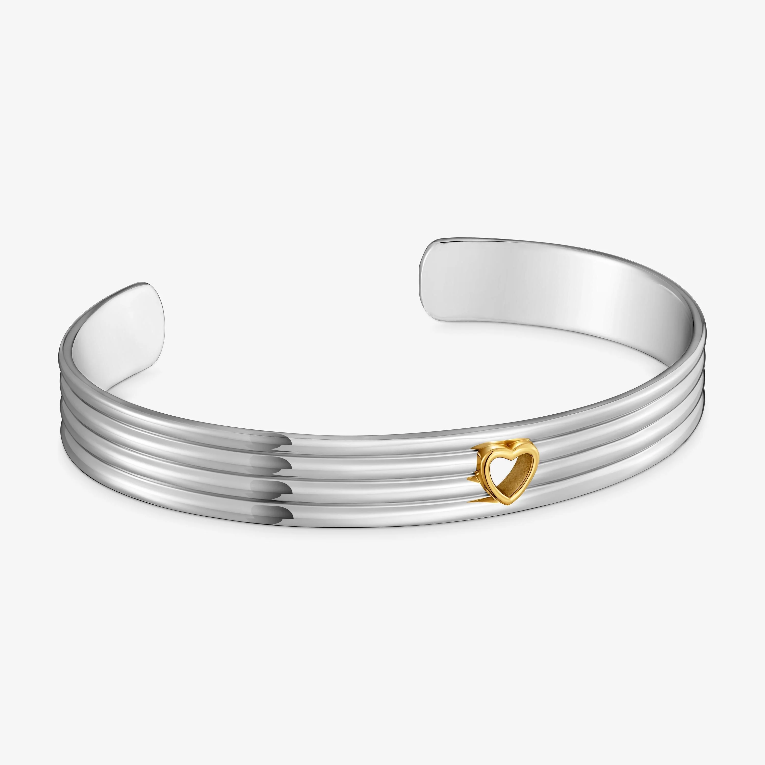 9-mm steel Bangle with two-tone heart TOUS Galia - 1