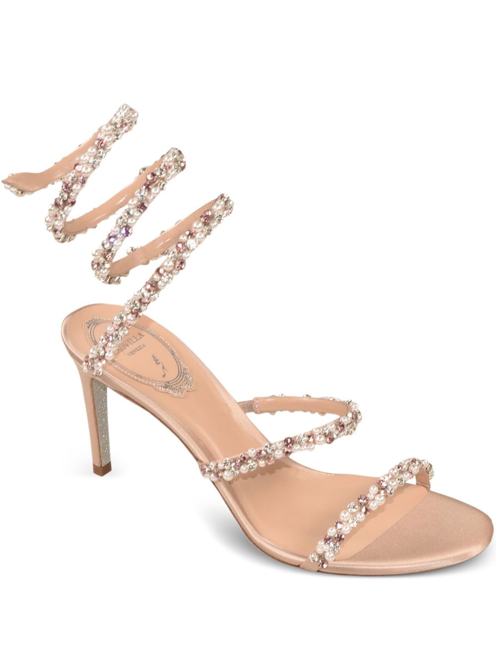 105mm Pearl crystal-embellished sandals - 1
