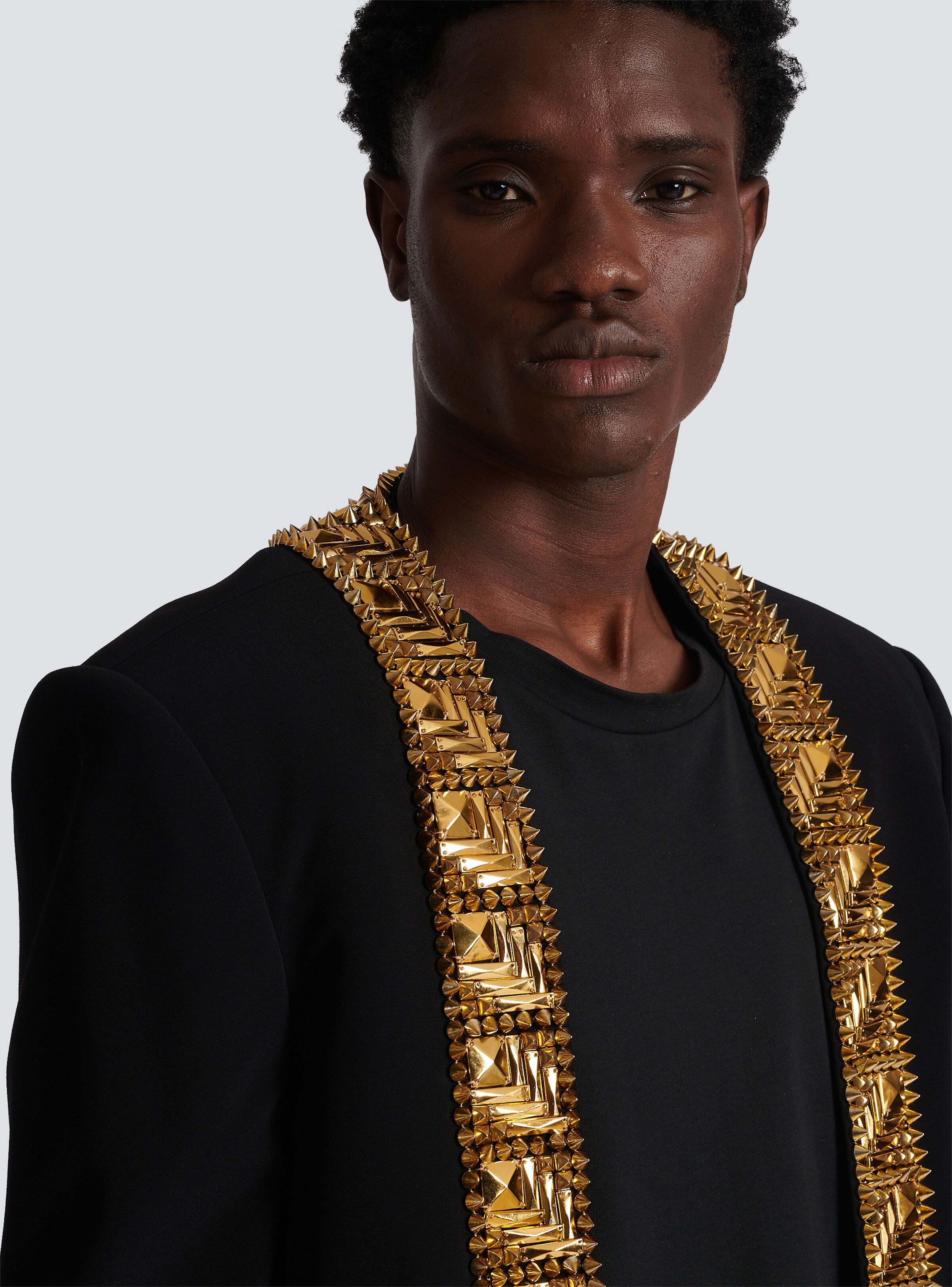 Blazer embroidered with pyramid studs - 6