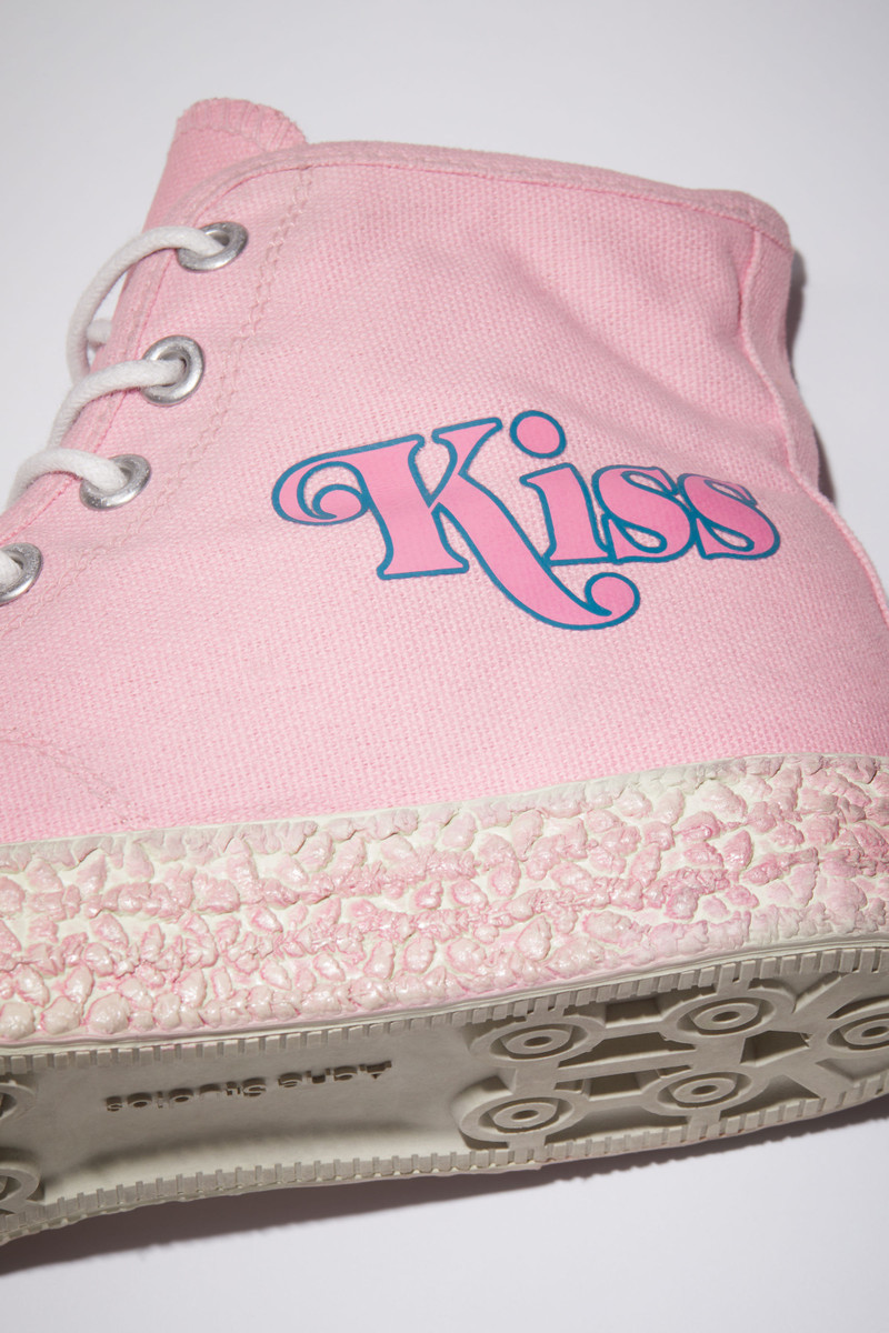 Print high top sneakers - Pink/Off white 5