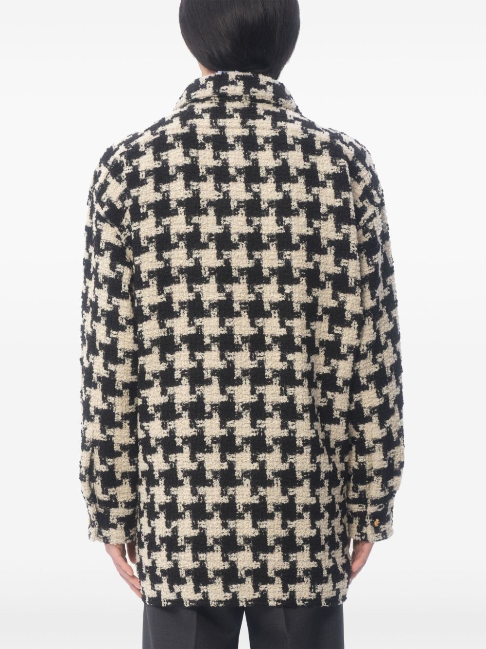 pied-de-coque wool shirt jacket - 4