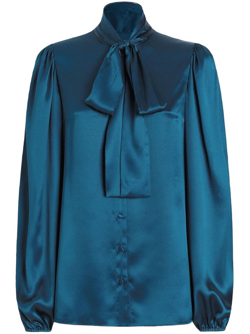 pussybow-collar blouse 1