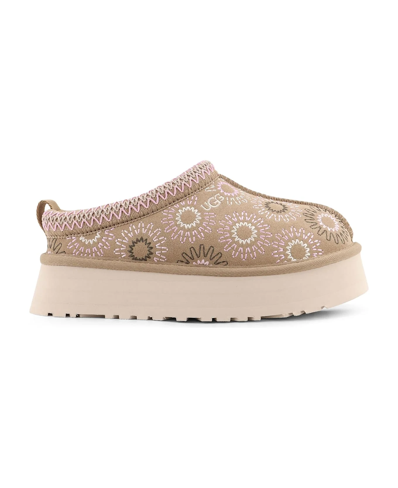 W Tazz Suede Sandals With Multicolor Embroidery - 1