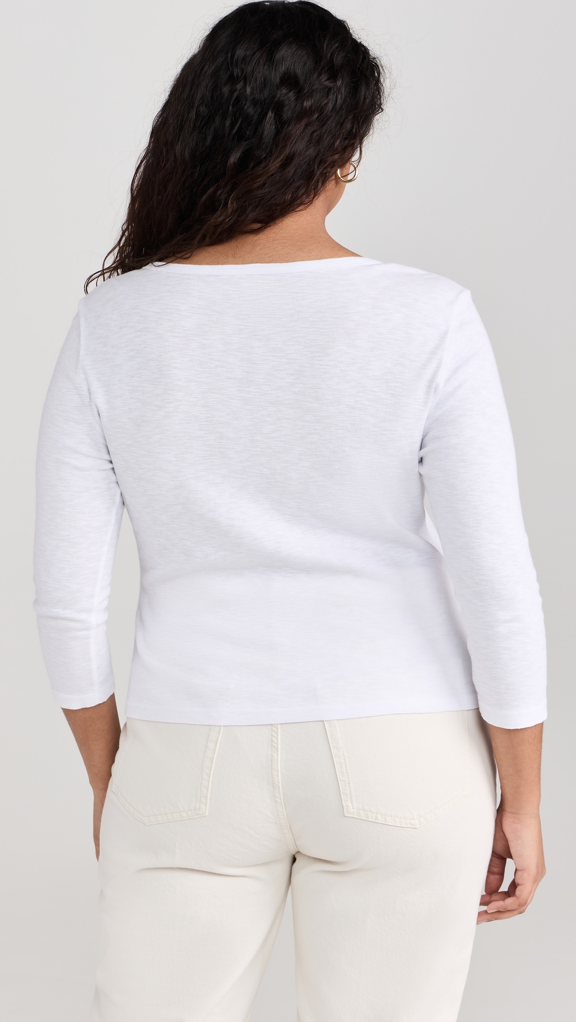 Rowena 3/4 Sleeve Henley Top - 8