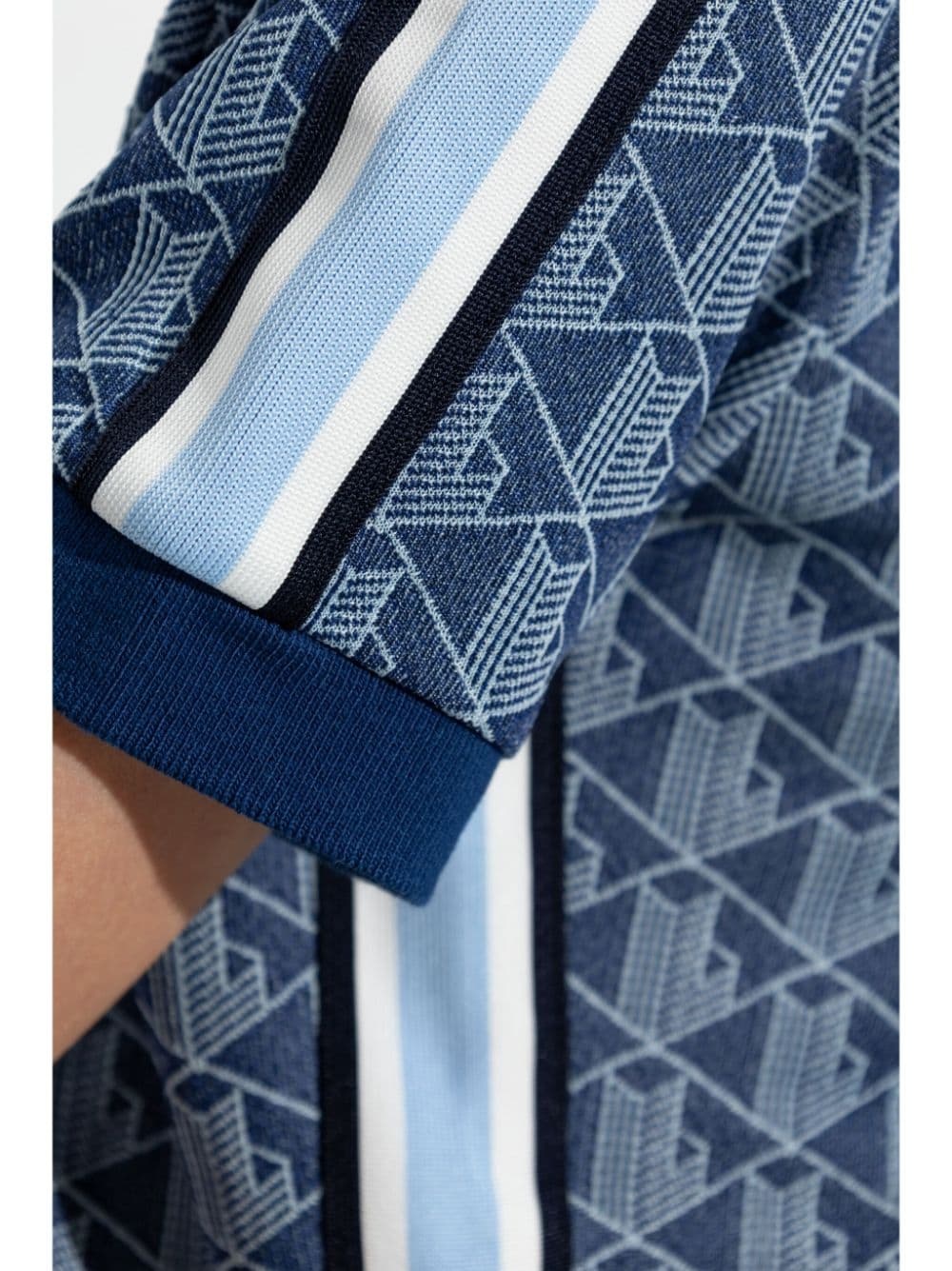 monogram-jacquard polo dress - 5