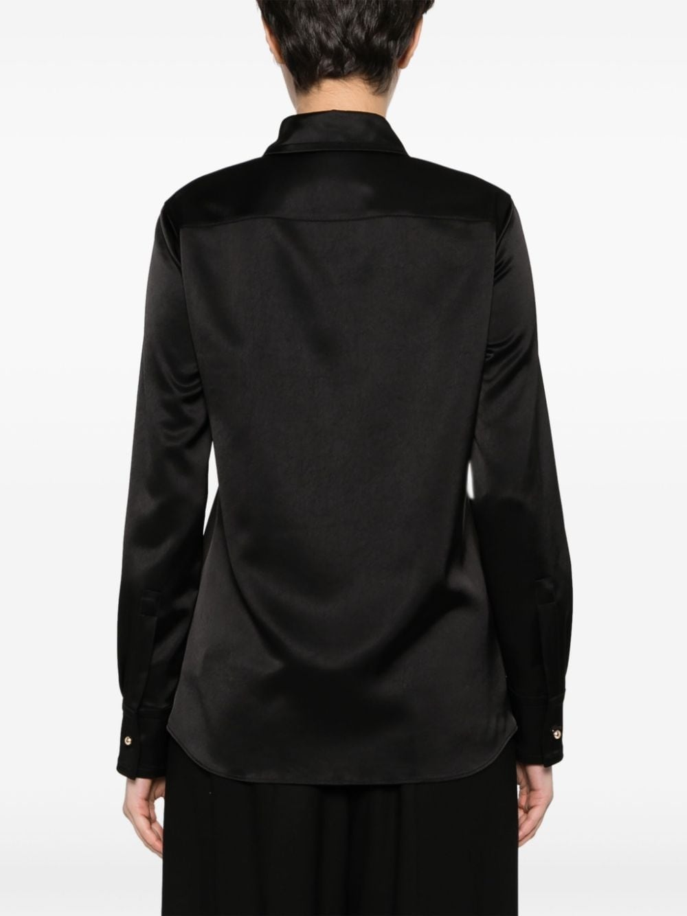 long sleeve satin shirt - 4