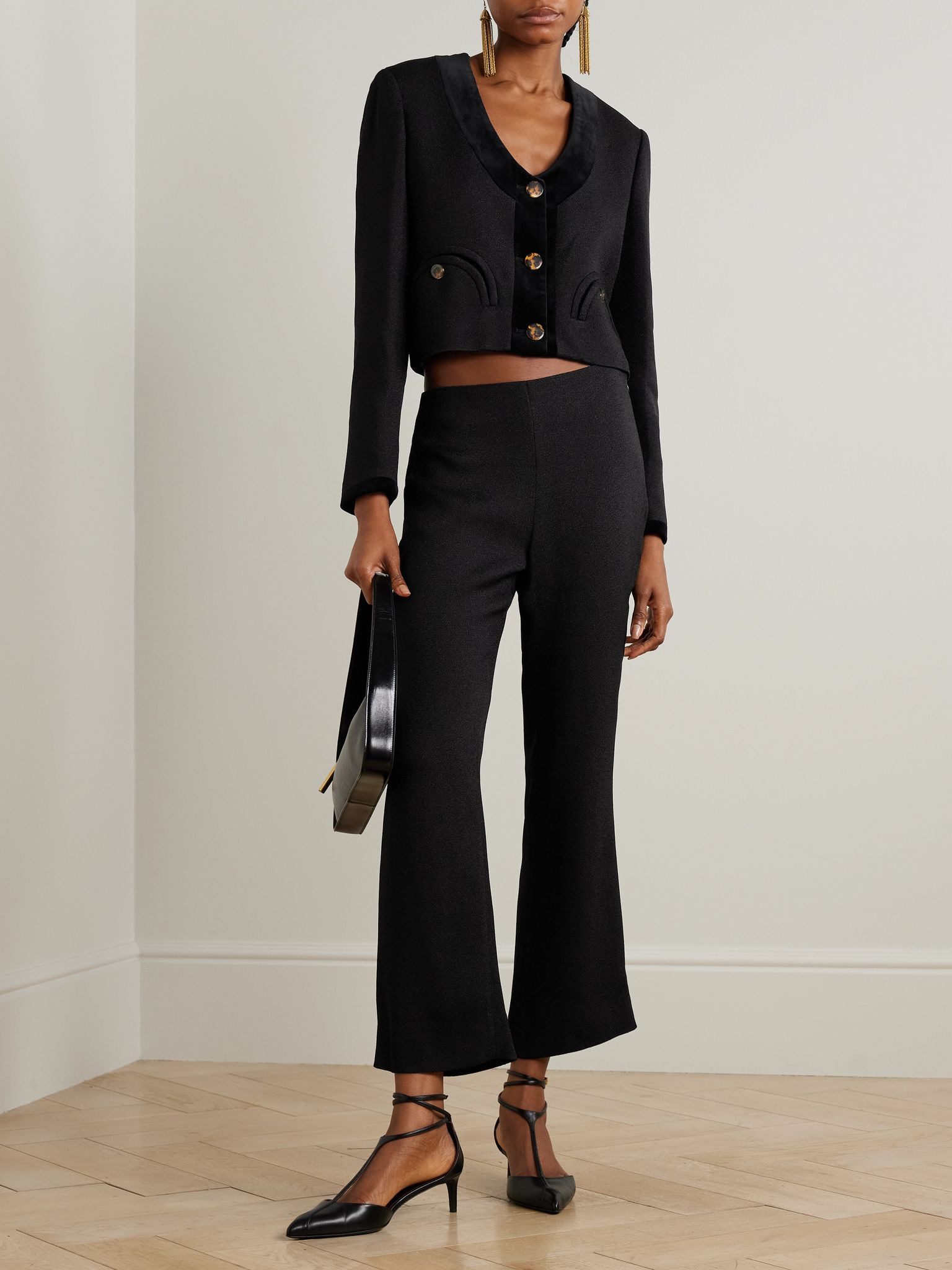 Morelia woven flared pants Black - 2