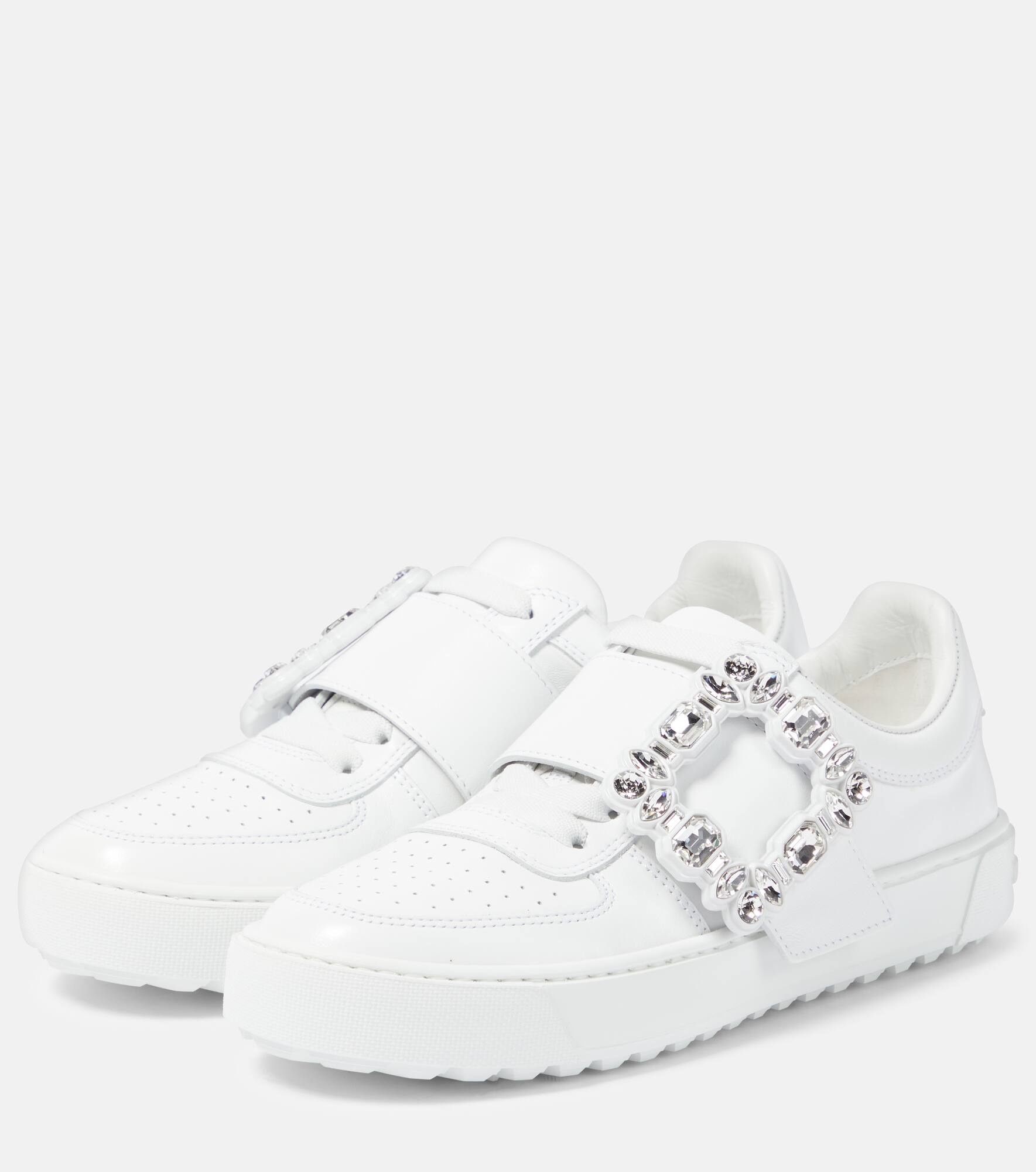 Very Vivier embellished leather sneakers - 5