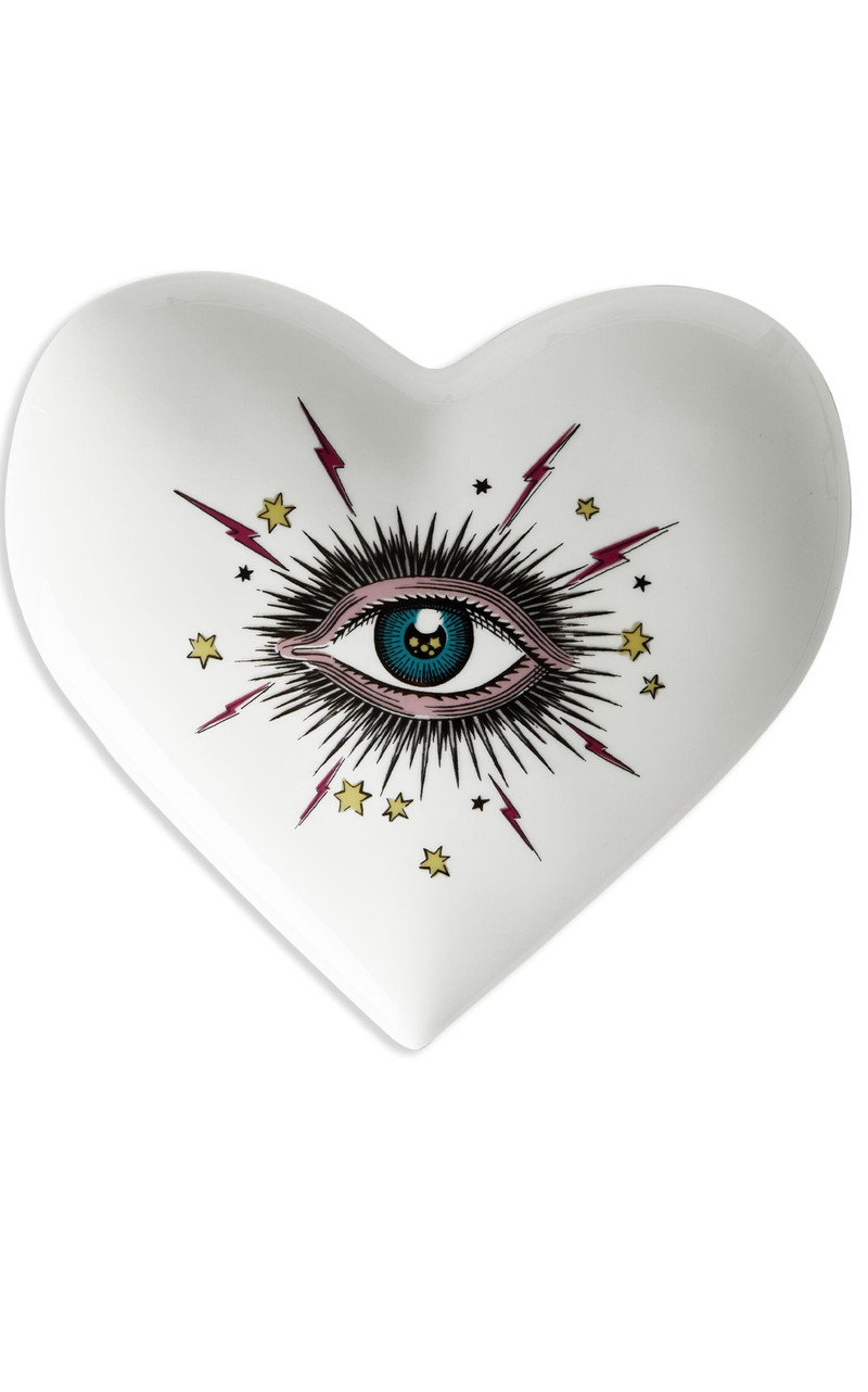 Porcelain Box With Star Eye Print - 1
