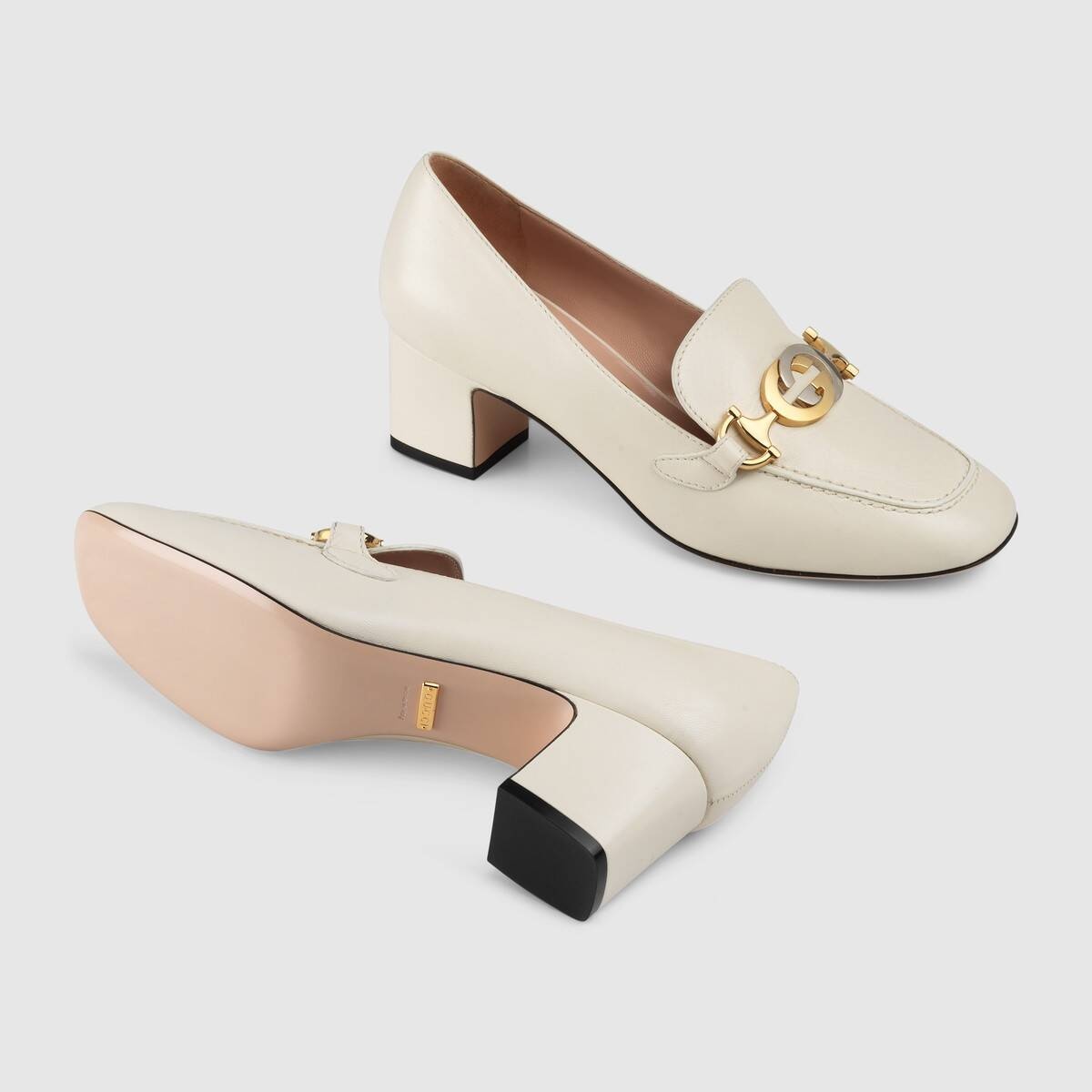 Gucci Zumi leather mid-heel loafer - 5