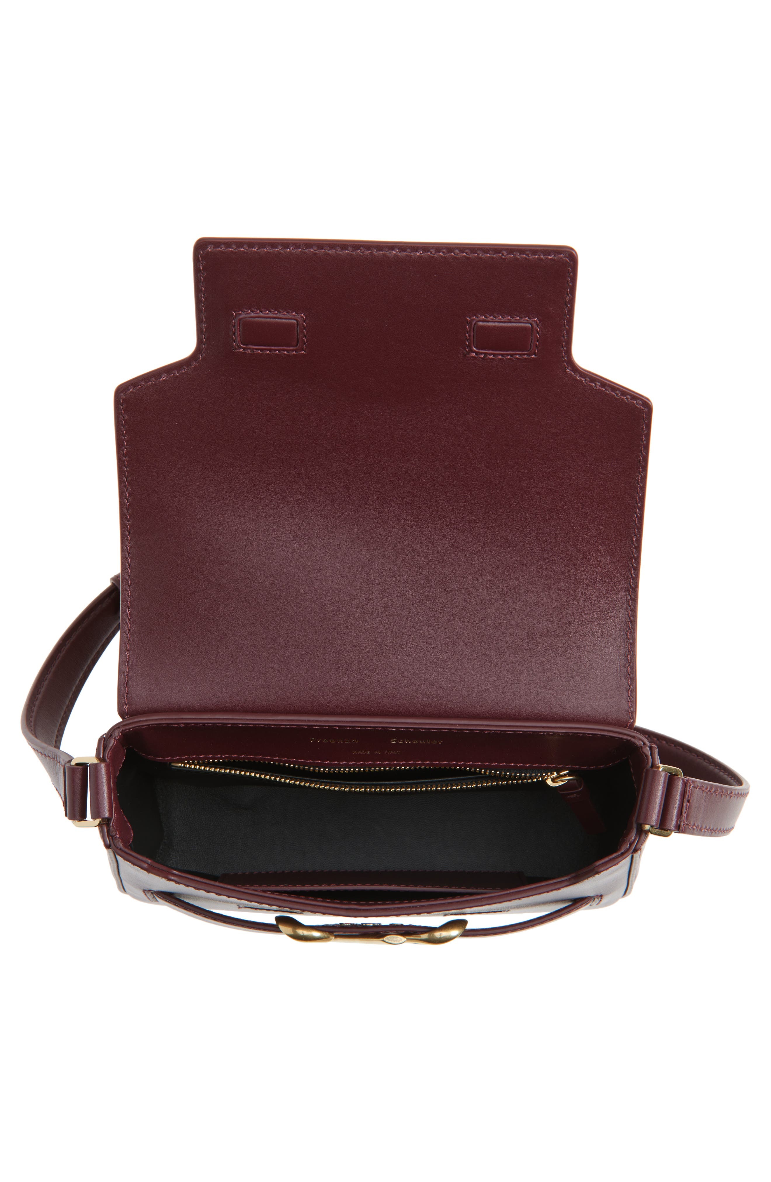 Proenza Schouler Box Leather Shoulder Bag in Dark Red at Nordstrom - 5