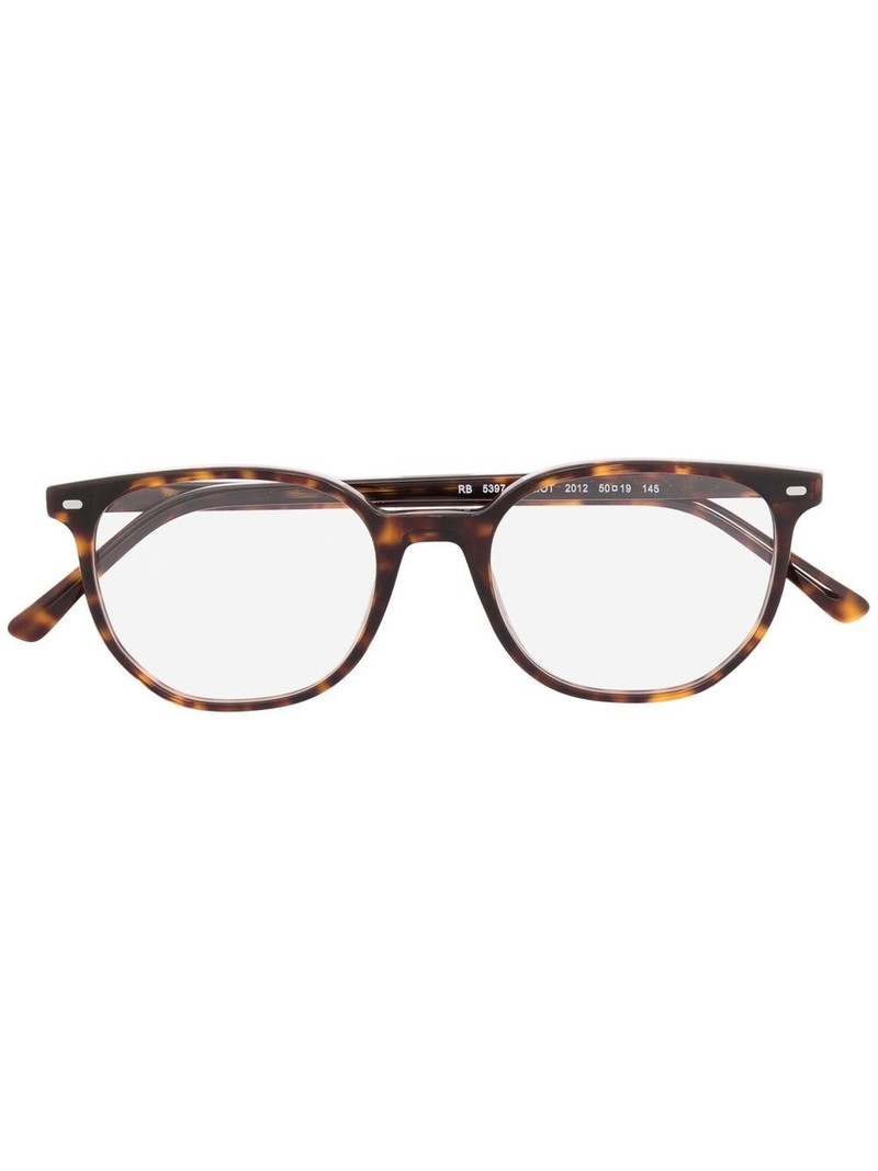 tortoiseshell rectangle-frame glasses 1