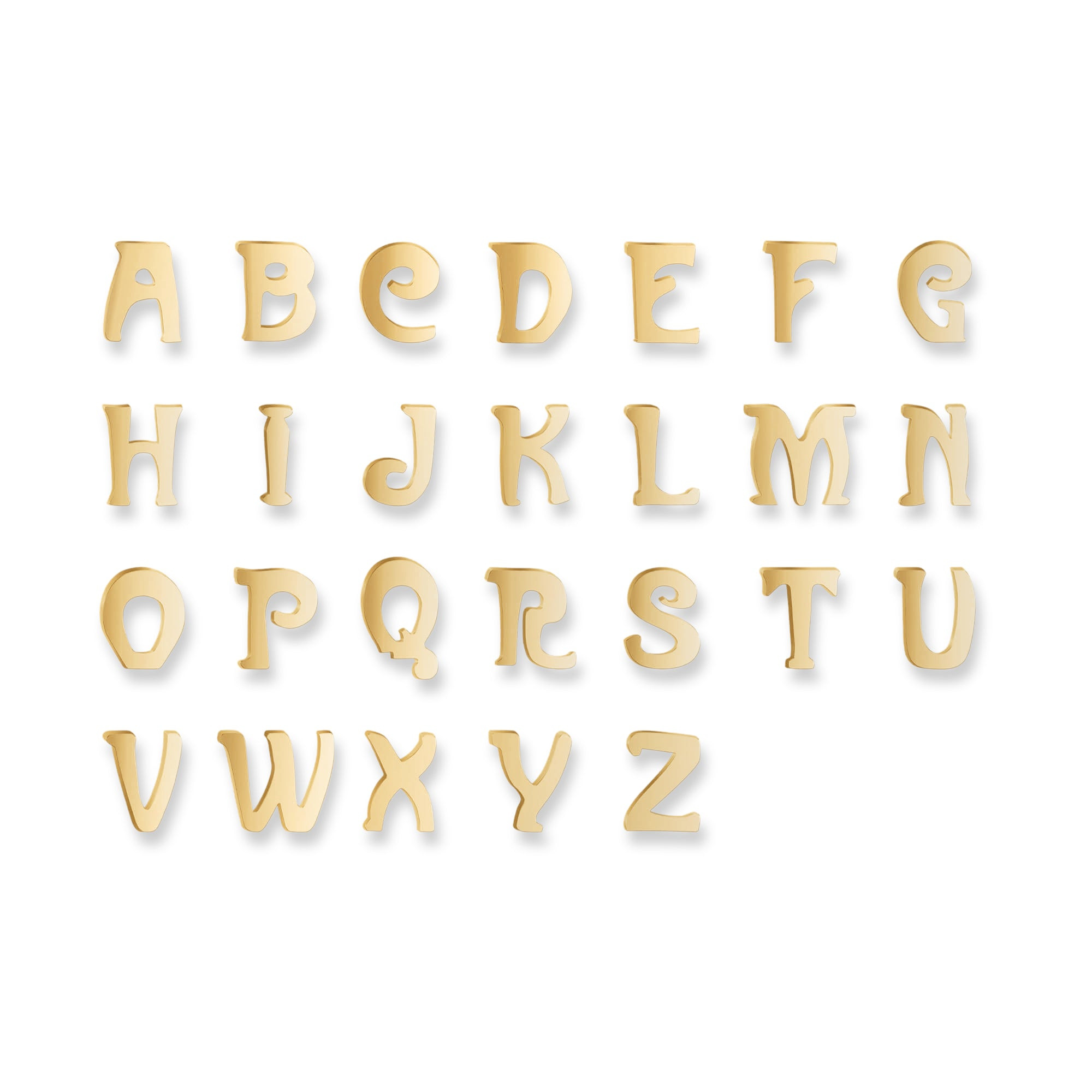 Marais Gold Initial Stud - 4