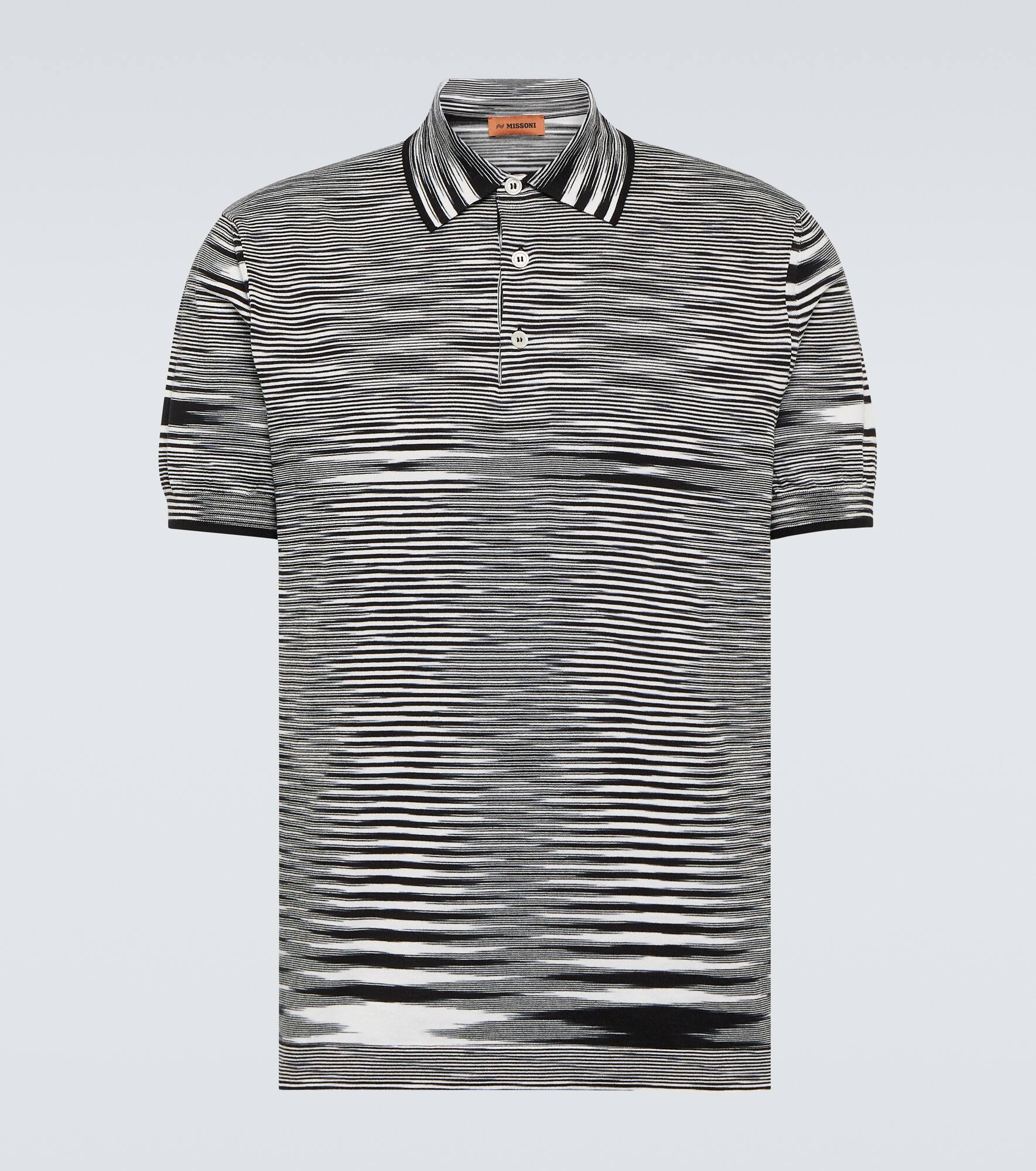 Space-dyed cotton polo shirt - 1