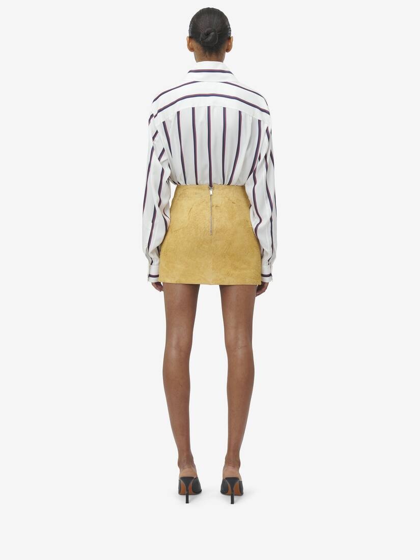 Suede Mini Skirt - 4