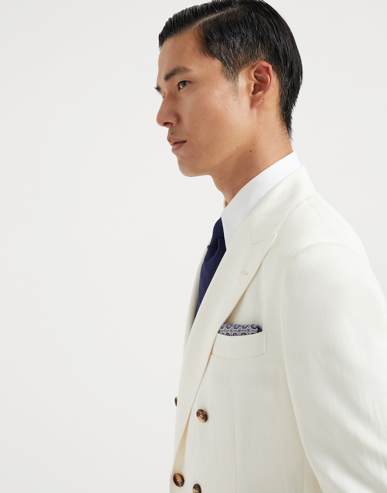 Silk pocket square with pattern - 3
