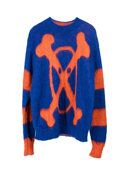 CROSSED BONES KNIT - MAZZARINE BLUE - 1
