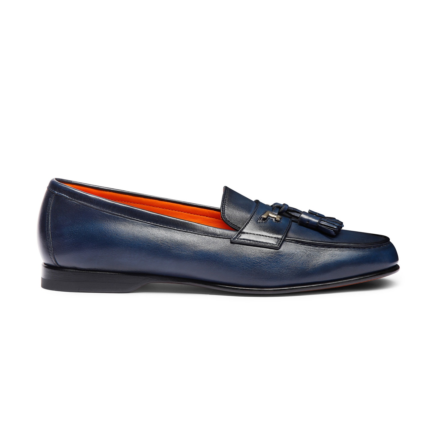 Men's blue leather Andrea tassel loafer - 1