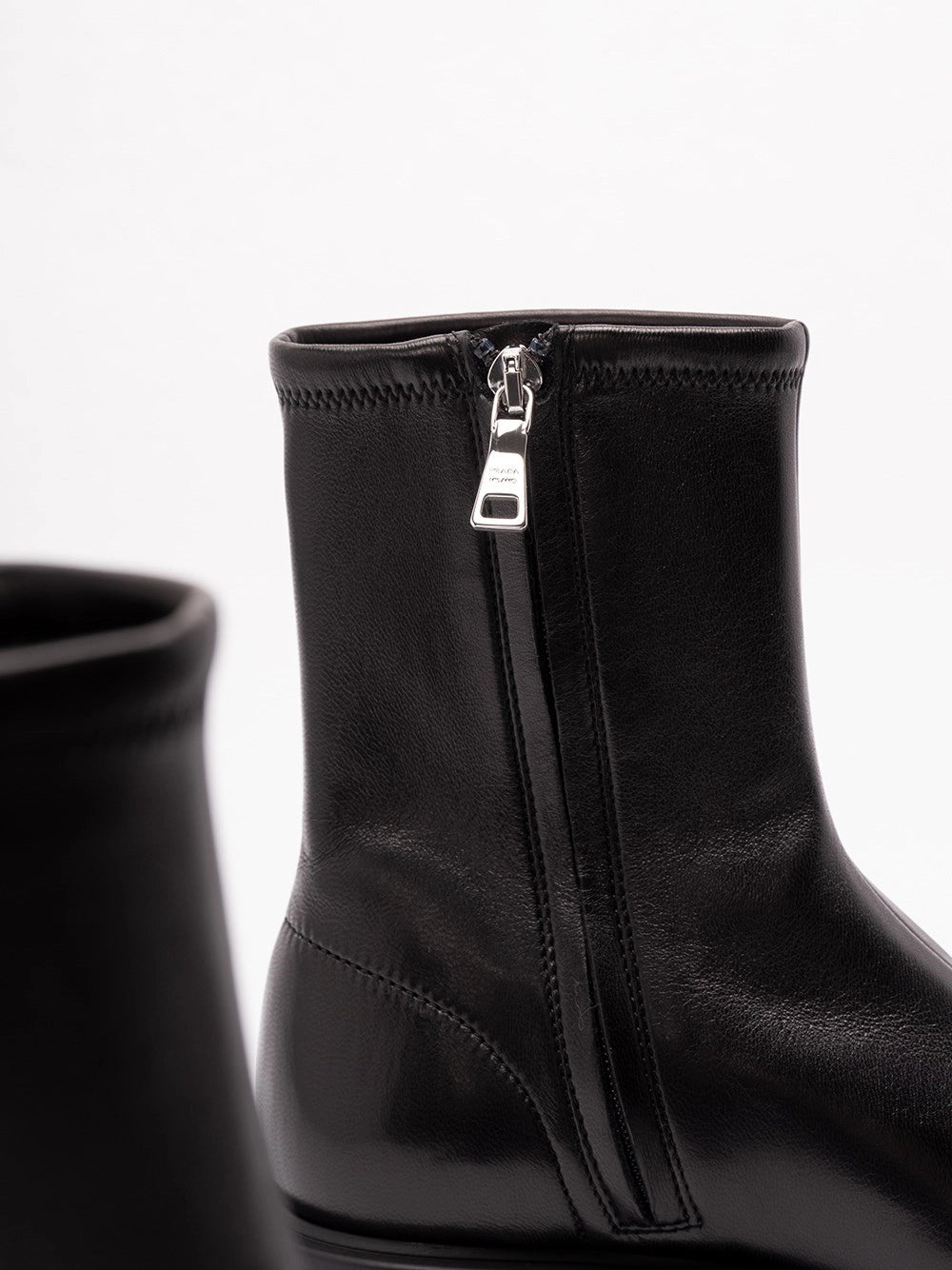 Prada Women `Monolith` Leather Ankle Boots - 5