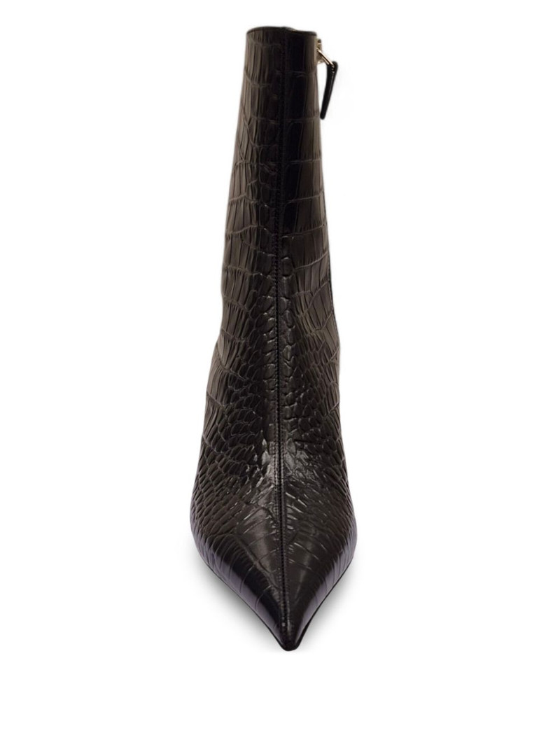 Nina crocodile-effect sculpted boots 4