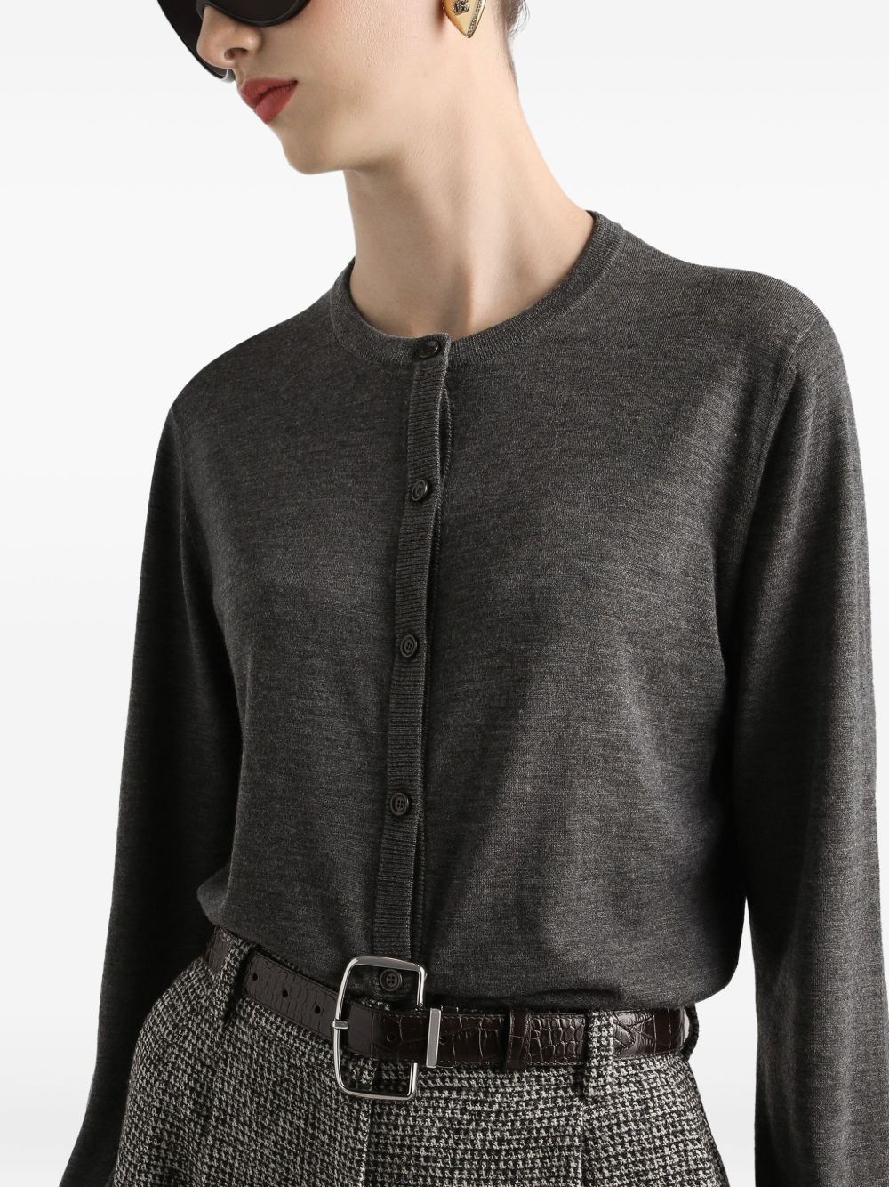 button-front cardigan - 4