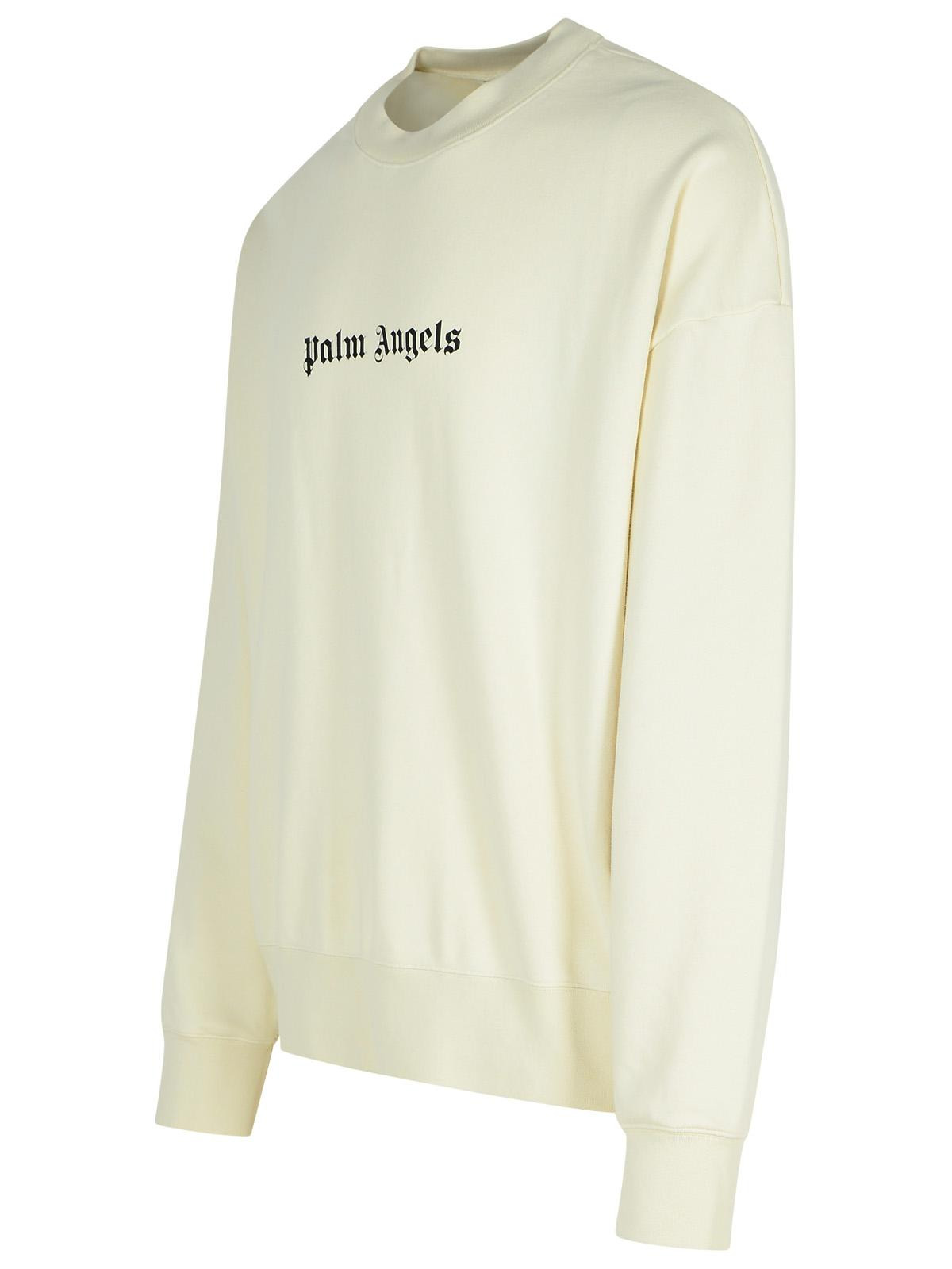 Palm Angels Cream Cotton Sweatshirt Man - 2