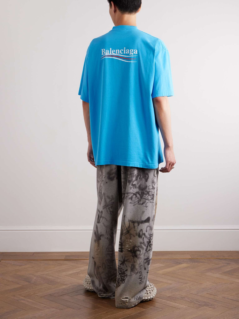 BALENCIAGA Oversized Logo-Print Cotton-Jersey T-Shirt outlook
