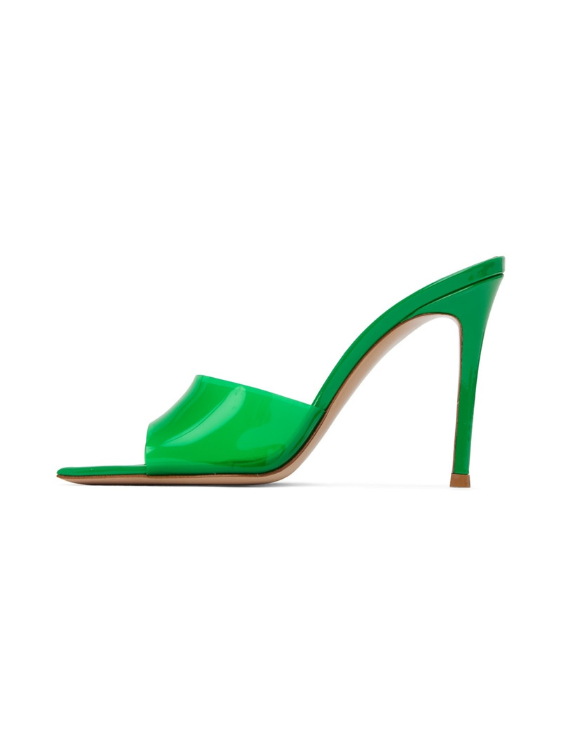 Green Elle Heeled Sandals 3