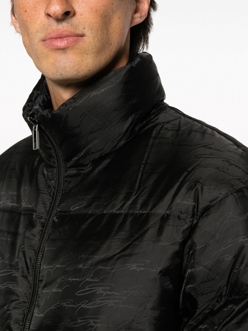 logo-print padded jacket - 5